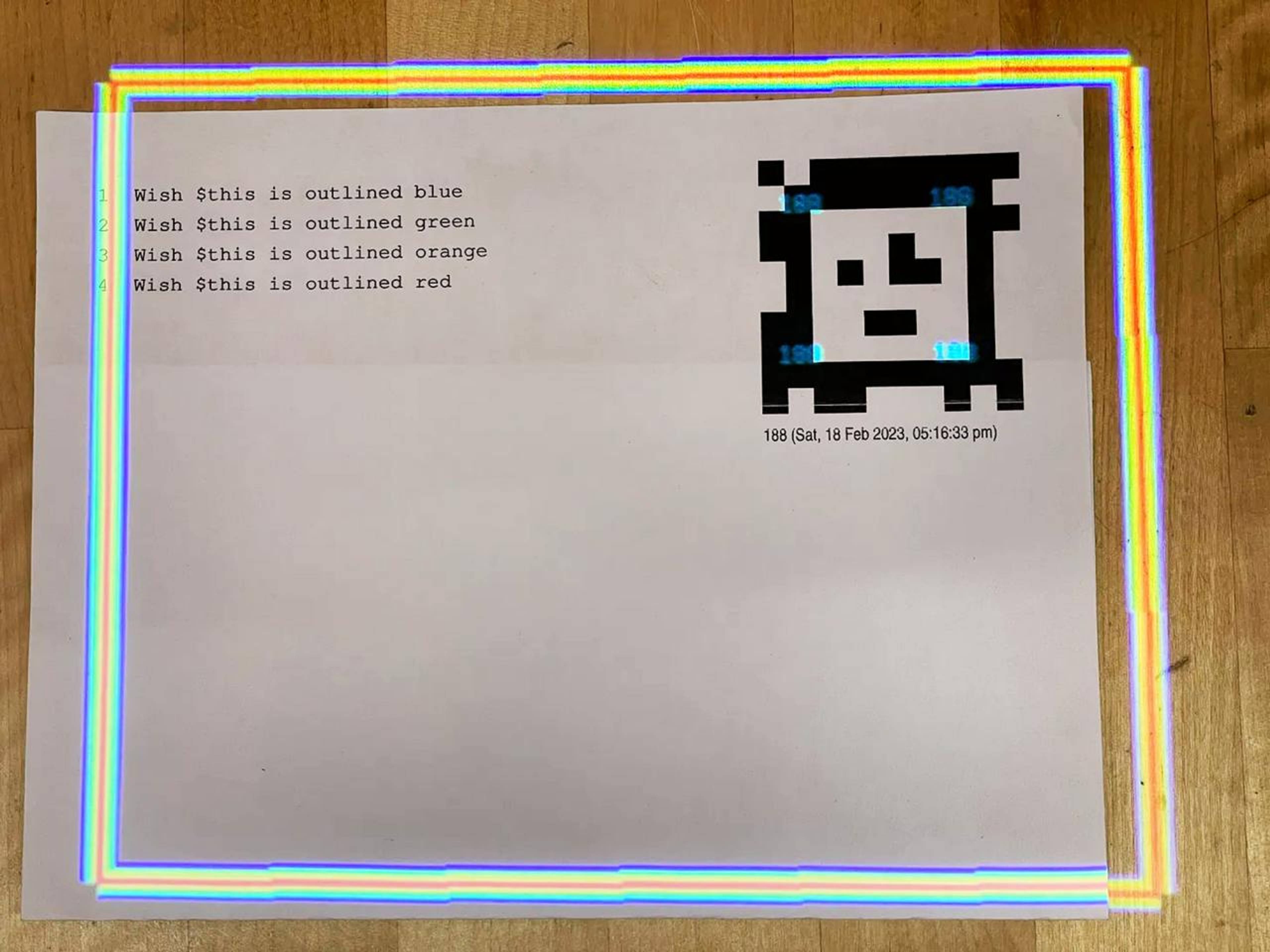 Executed instructions during a workshop at Folk Computer, Inc., Brooklyn, March 2023