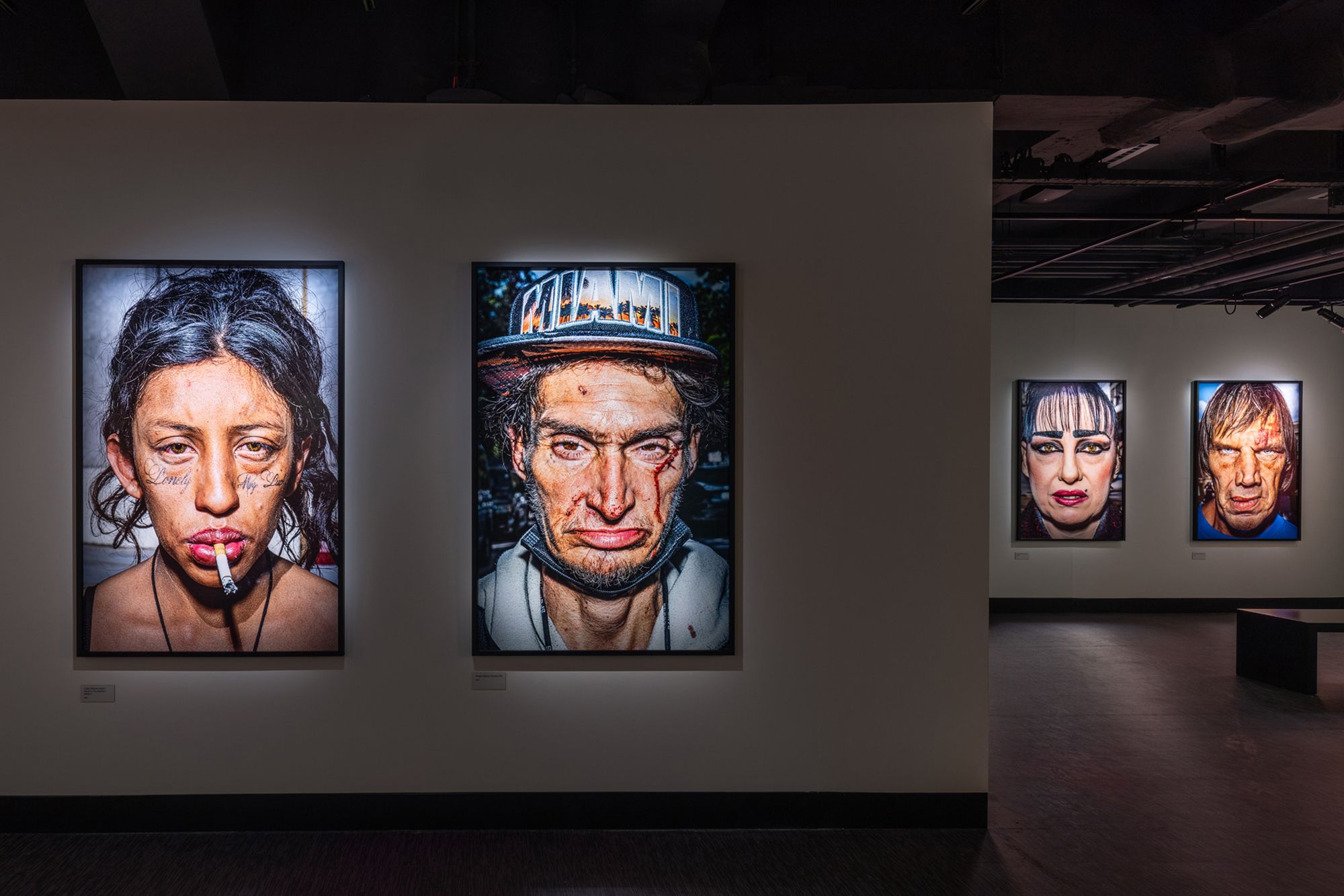 View of Bruce Gilden, “Why These?” Fotografiska Berlin, 2026