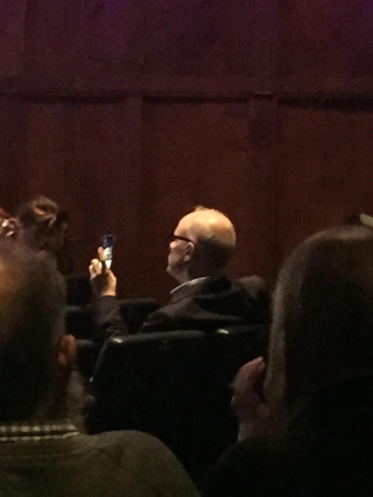 Hans Ulrich Obrist with phone