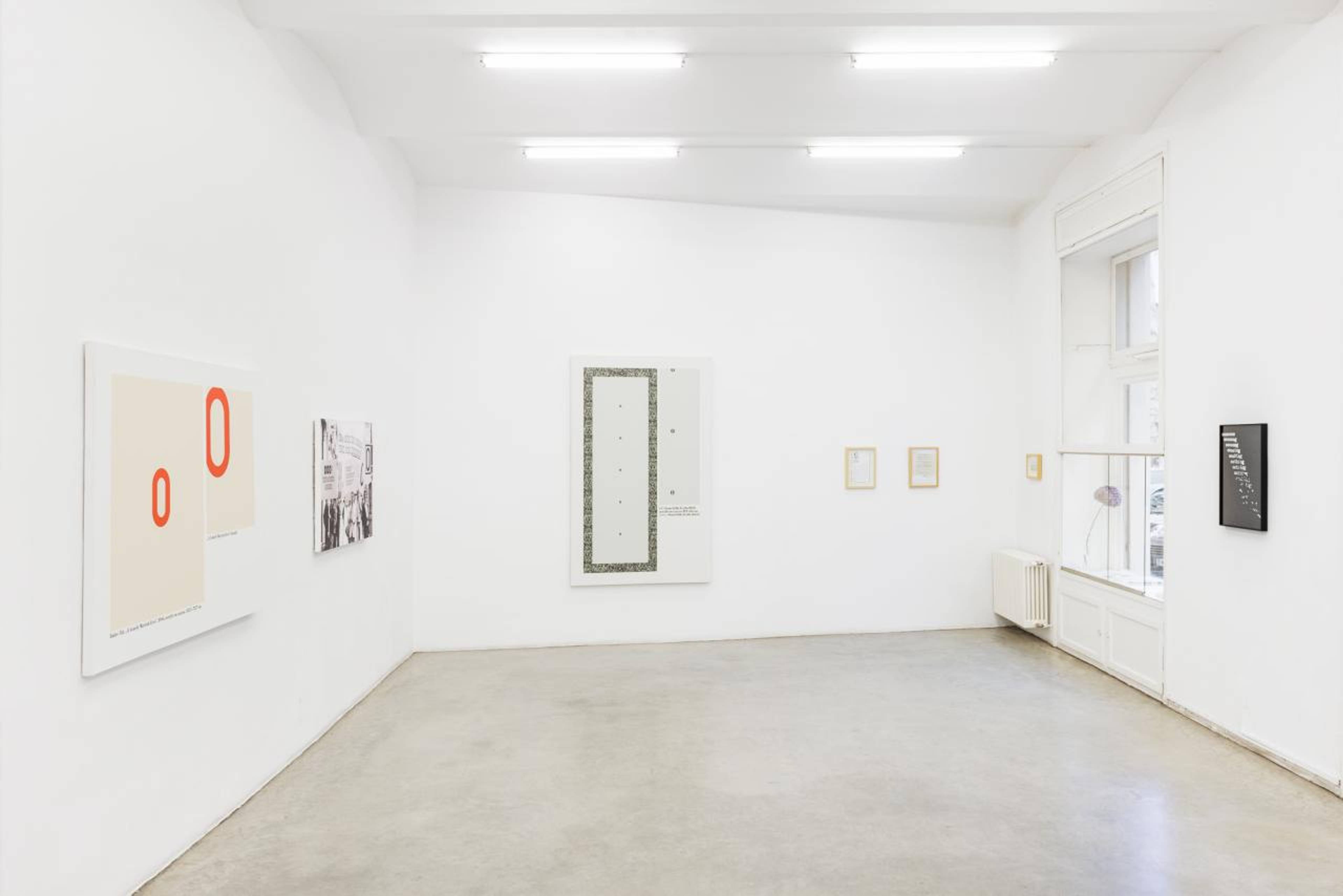 View of “ENDRE TÓT | SEMMI SEM SEMMI,” curated by Róna Kopeczky, Christine König Galerie, Vienna, 2022