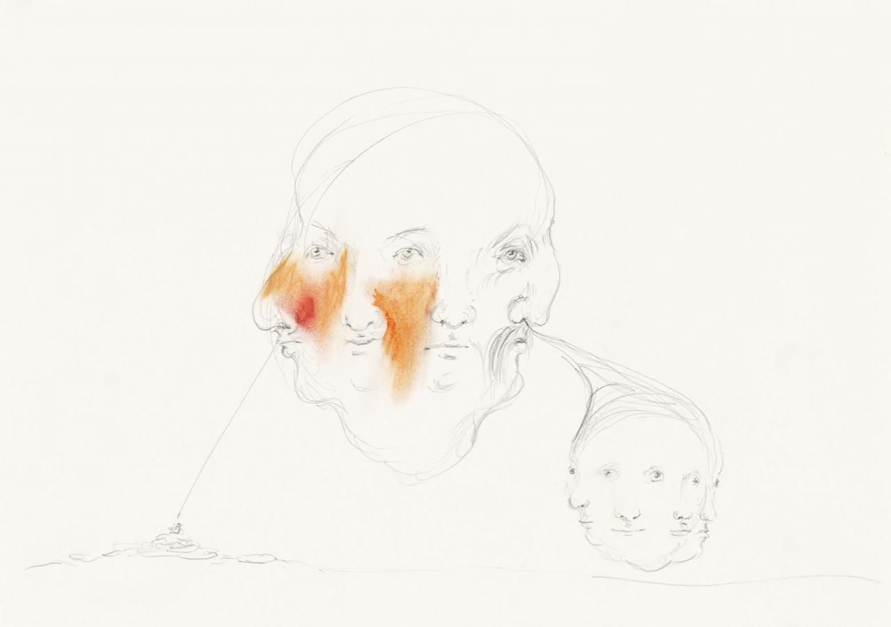 Paloma Varga Weisz, SPOOKY, 2020, pencil and oil pastel on paper, 29.5 x 42 cm