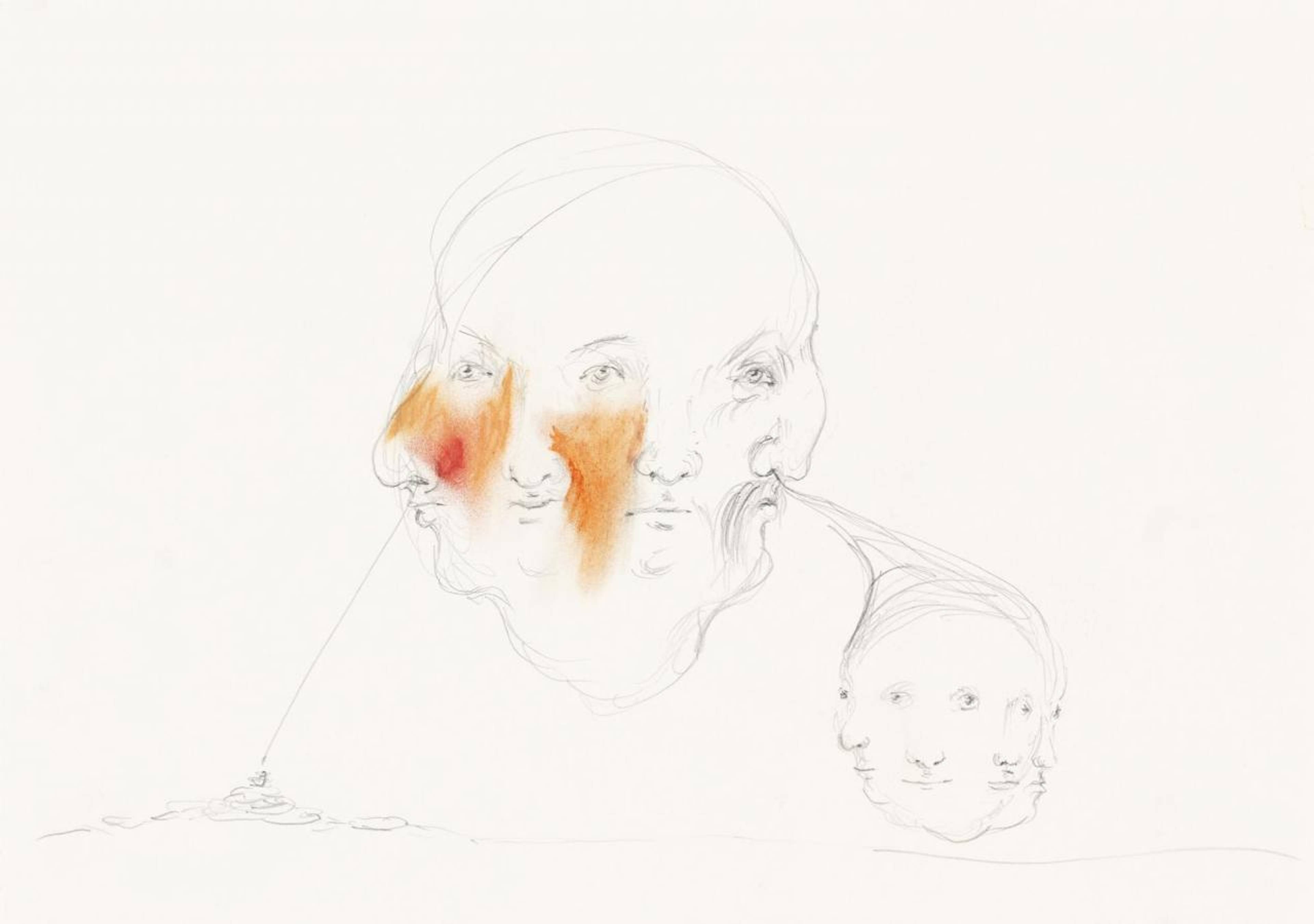 Paloma Varga Weisz, SPOOKY, 2020, pencil and oil pastel on paper, 29.5 x 42 cm