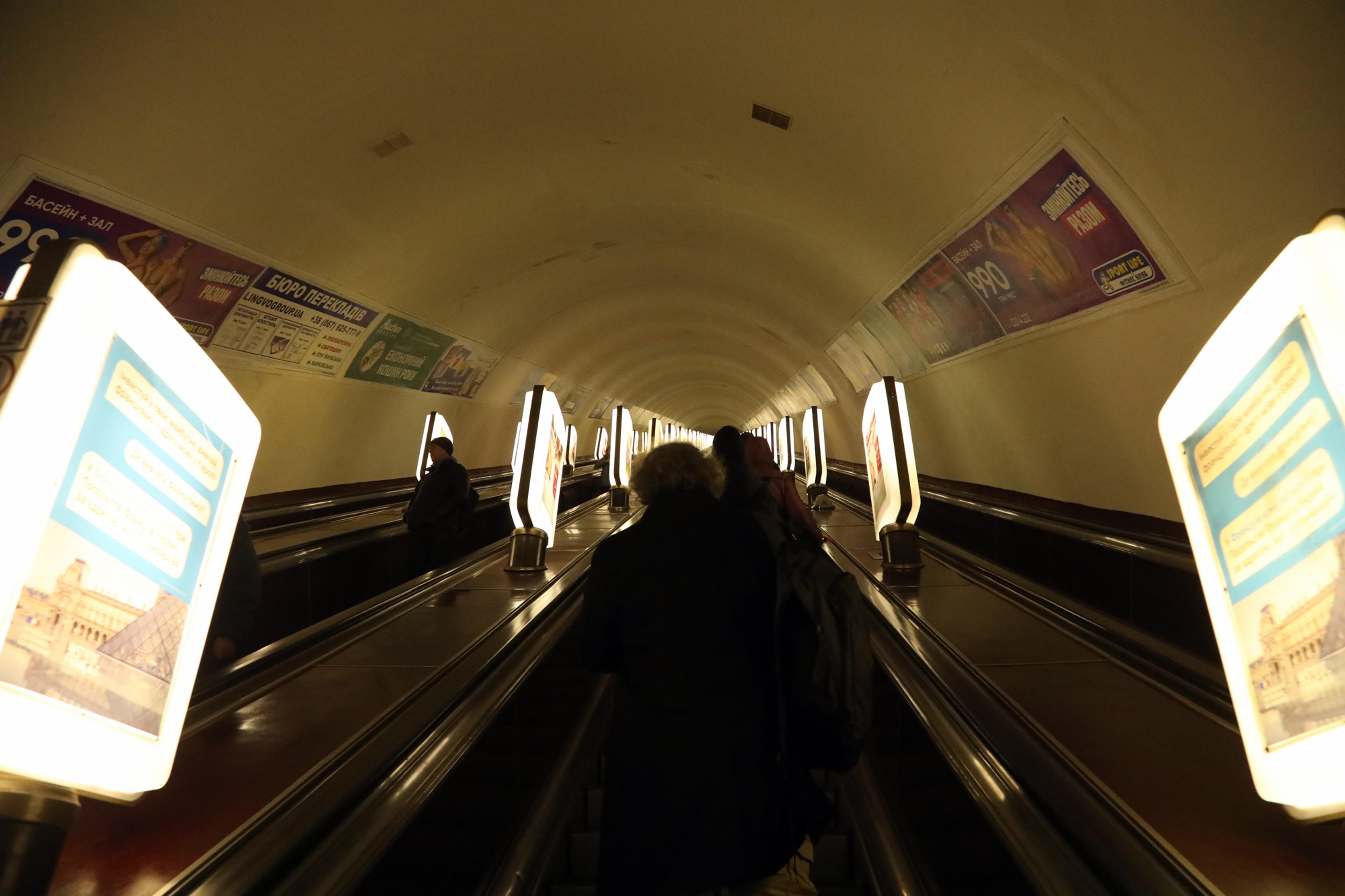 Escalator in the Kyiv Metro