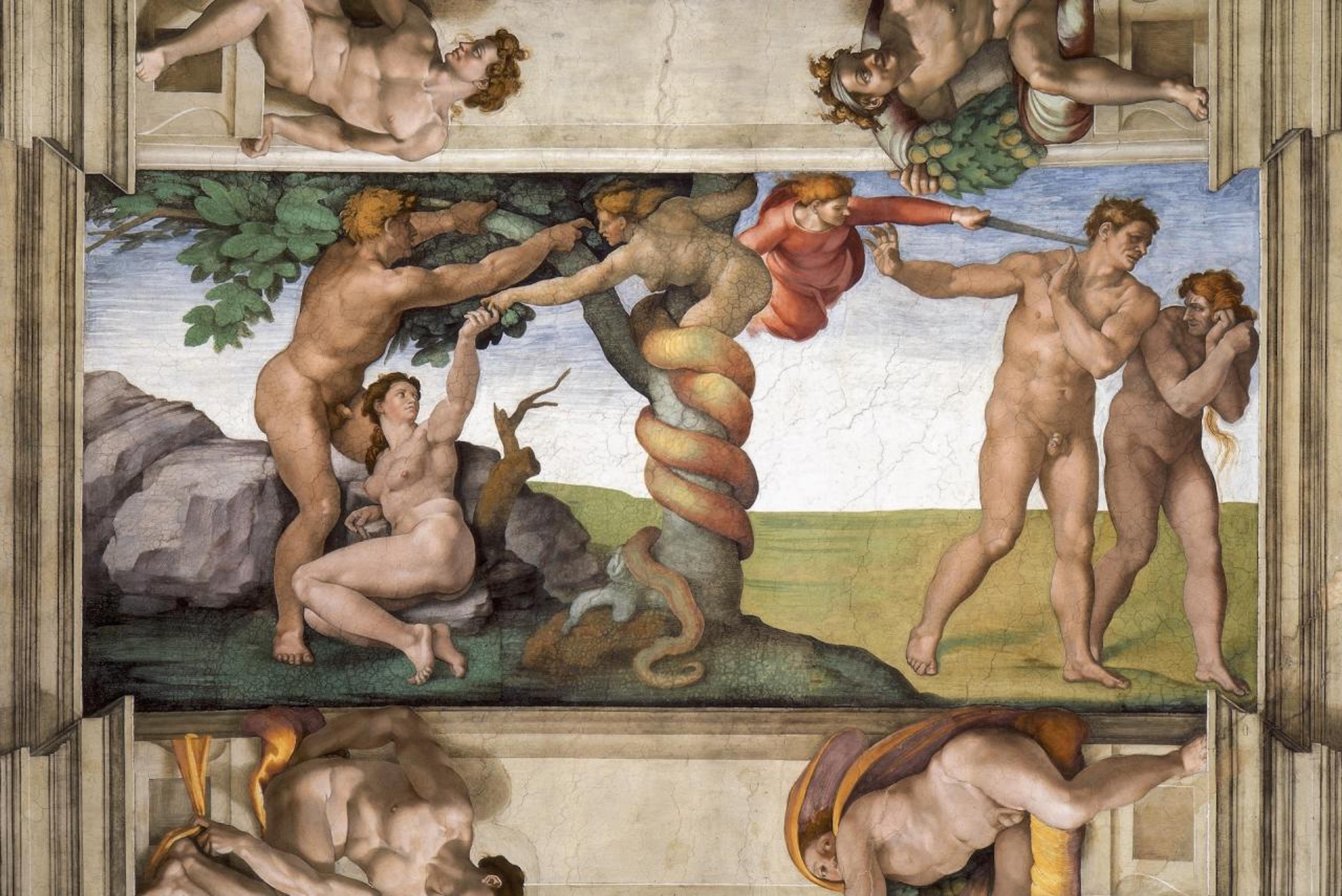 Michelangelo, The Banishment from the Garden of Eden, 1508–12, Sistine Chapel