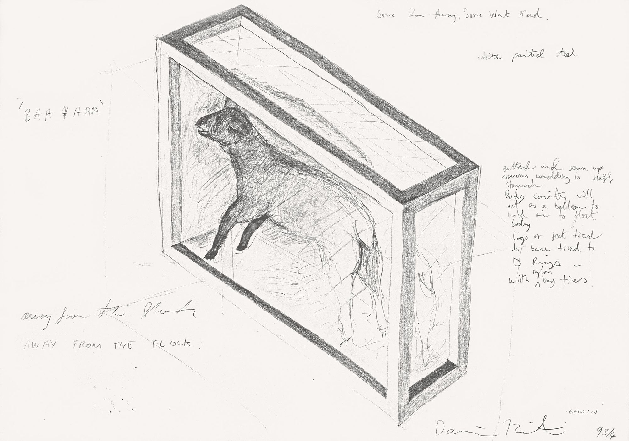 Damien Hirst, Away from the Flock, 1994