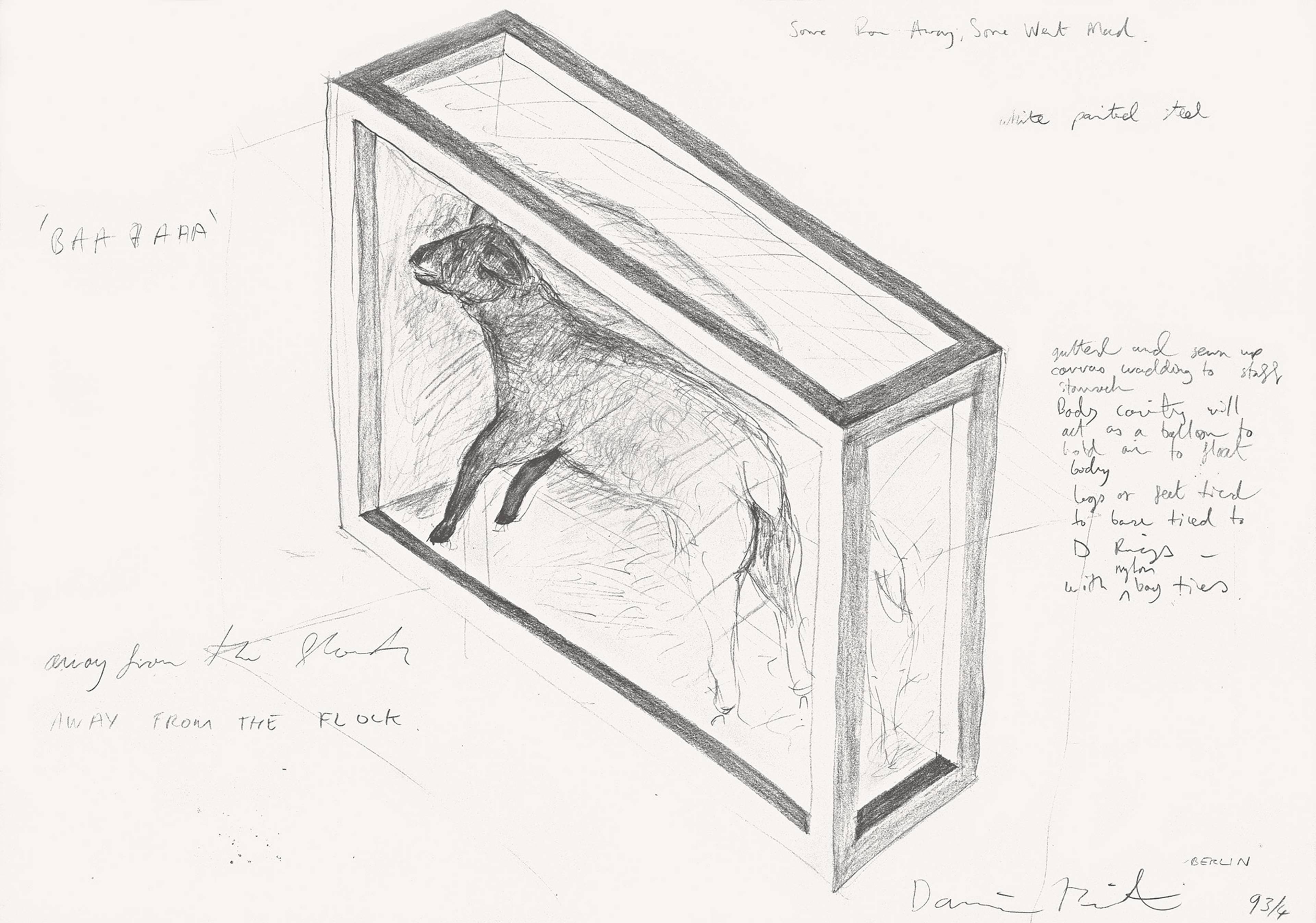 Damien Hirst, Away from the Flock, 1994