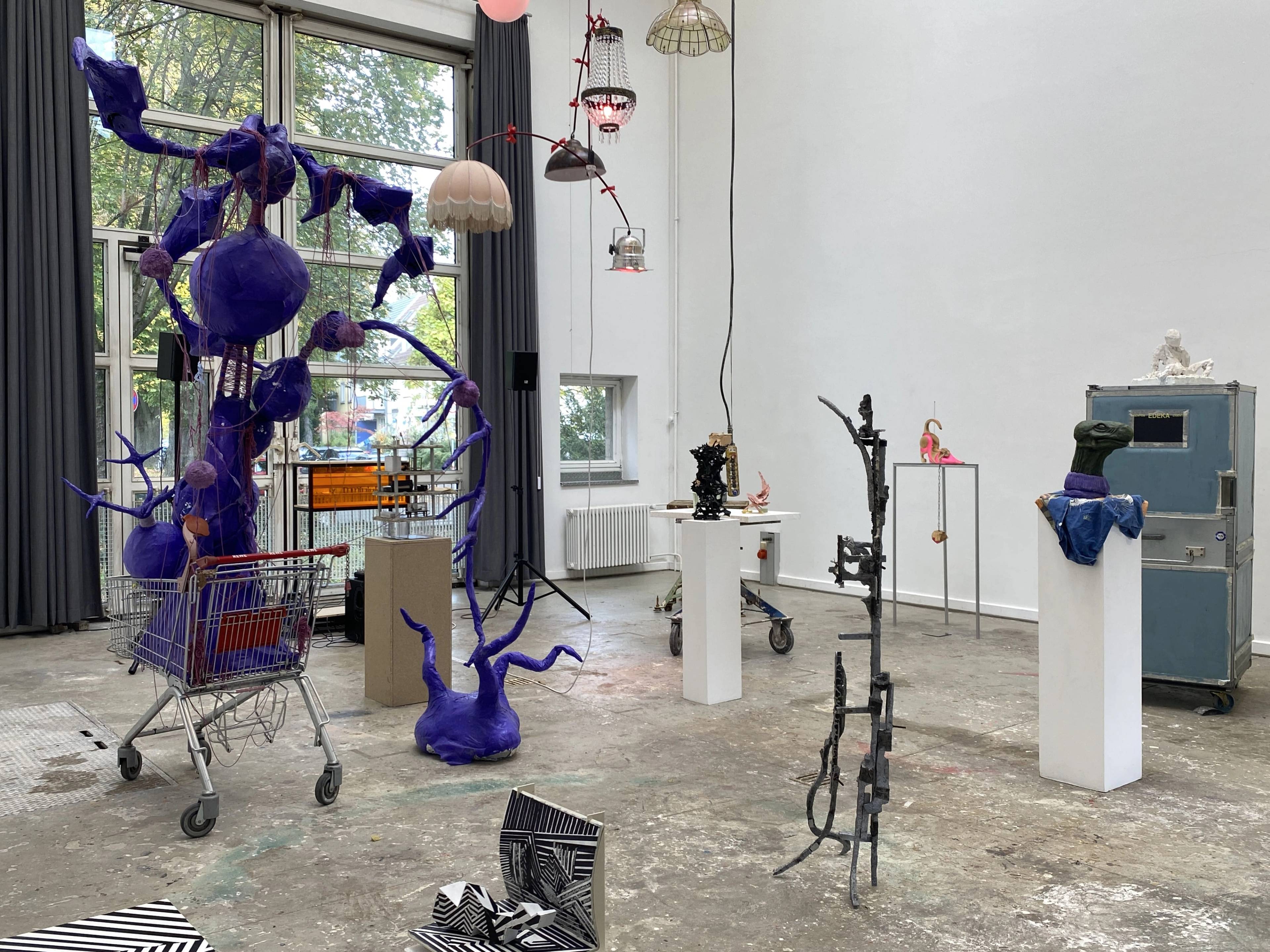 View of “Time sensitive” at Studio Vitorelli at Kunstakademie Karlsruhe