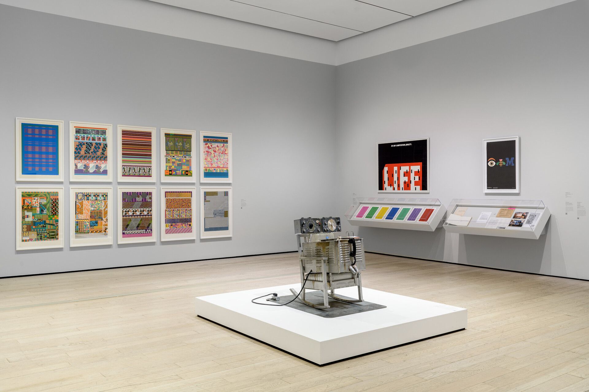 View of “Coded: Art Enters the Computer Age 1952-1982,” LACMA