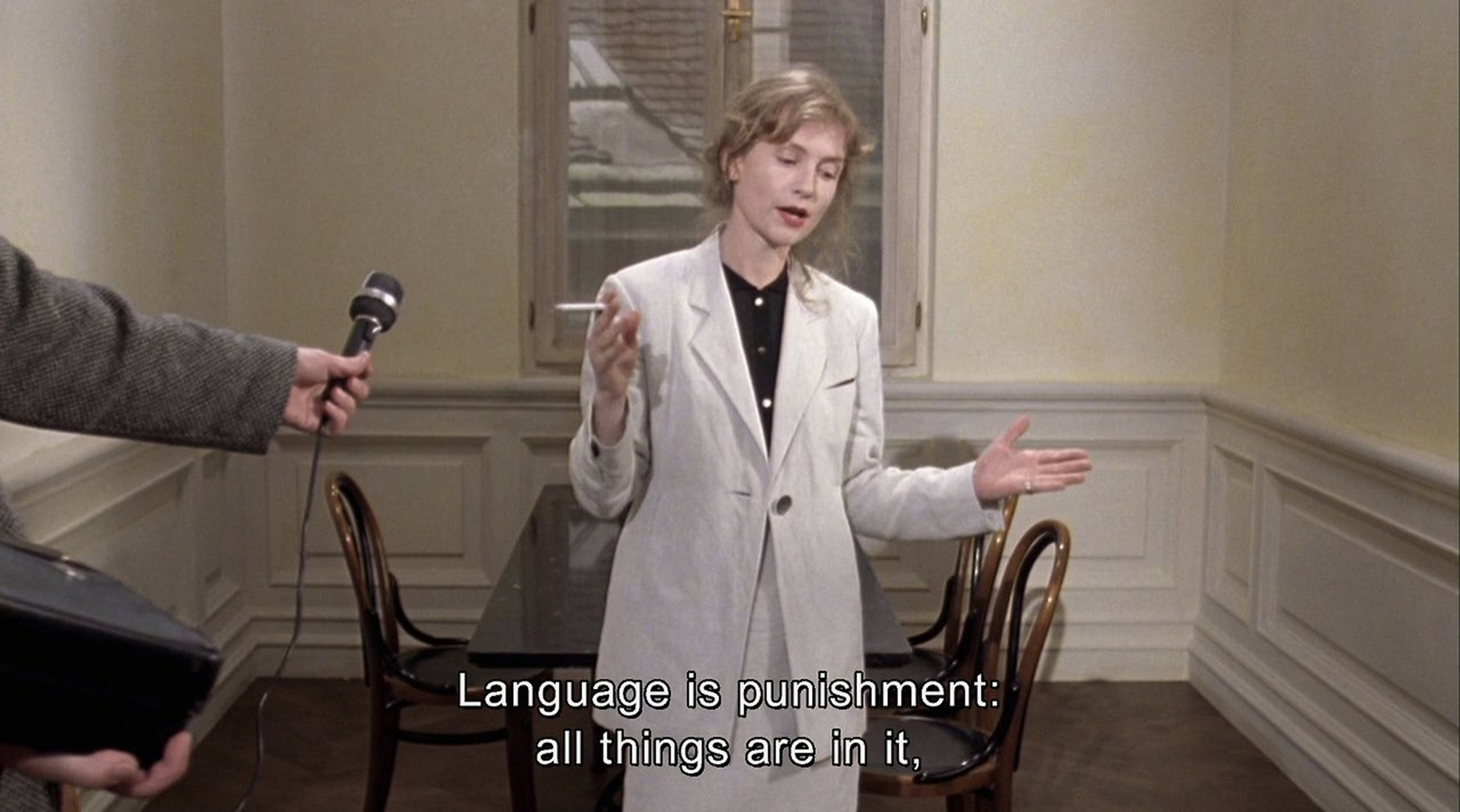 The Woman (Isabelle Huppert) in Malina, 1991