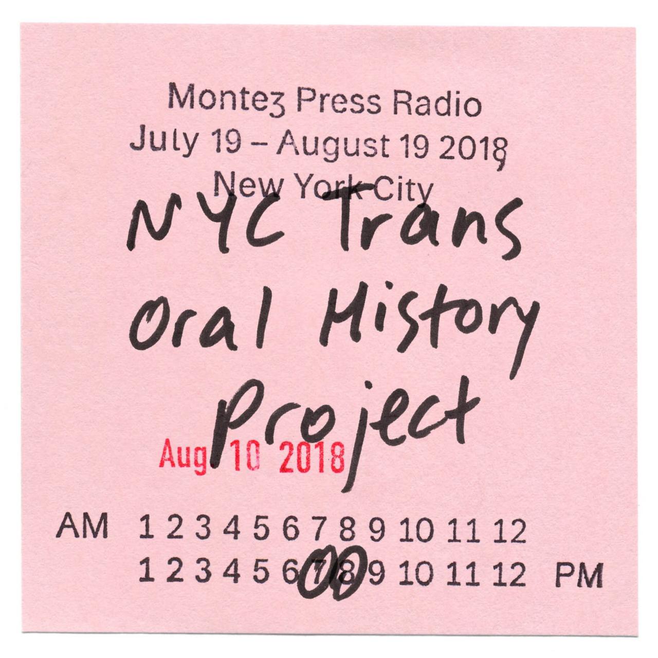Flyer for Montez Press Radio