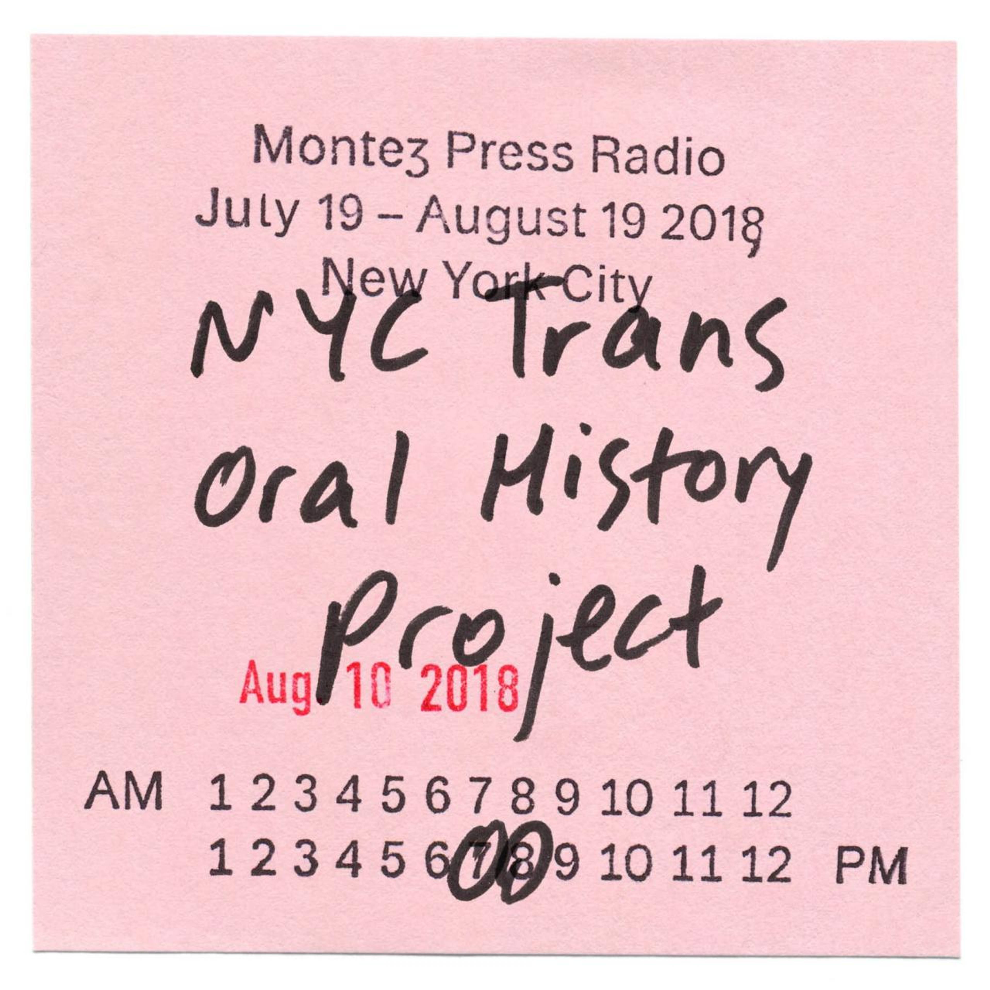 Flyer for Montez Press Radio