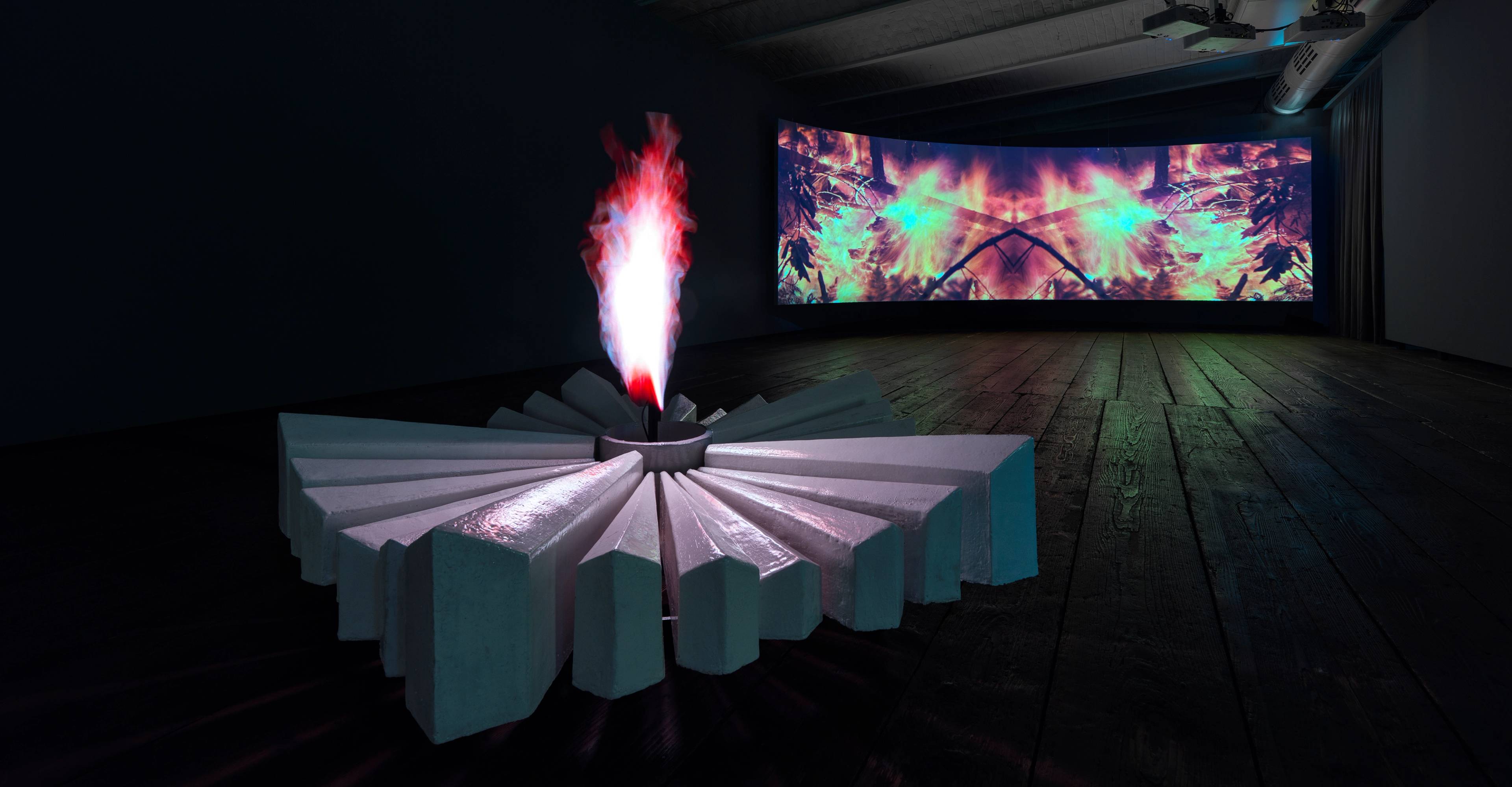 View of Julius von Bismarck, “Normale Katastrophe (Normality Bias),” KunstHausWien. Museum Hundertwasser, Vienna, 2025