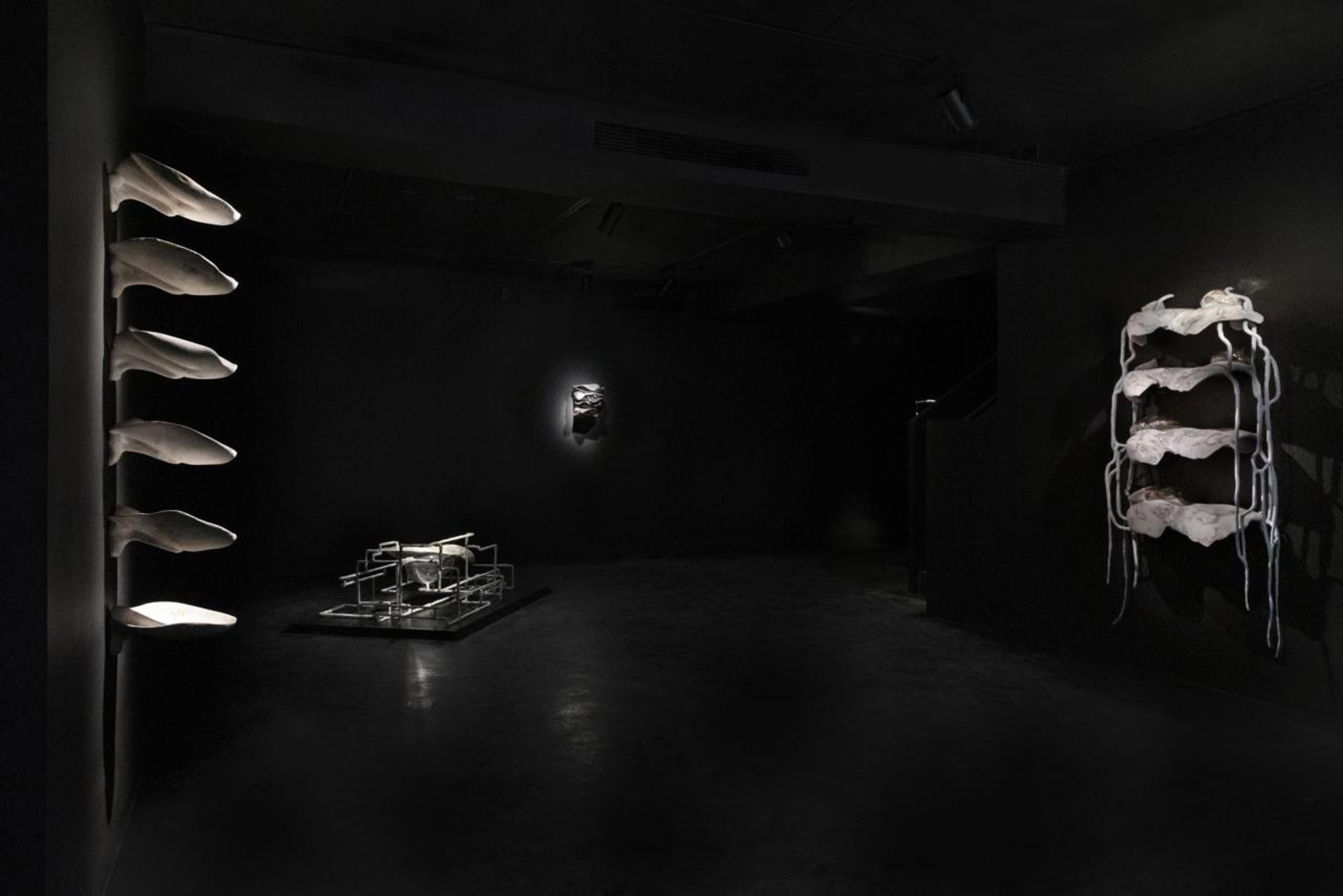 View of “Sites of Wounding: Chapter 1,” Empty Gallery, Hong Kong, 2023