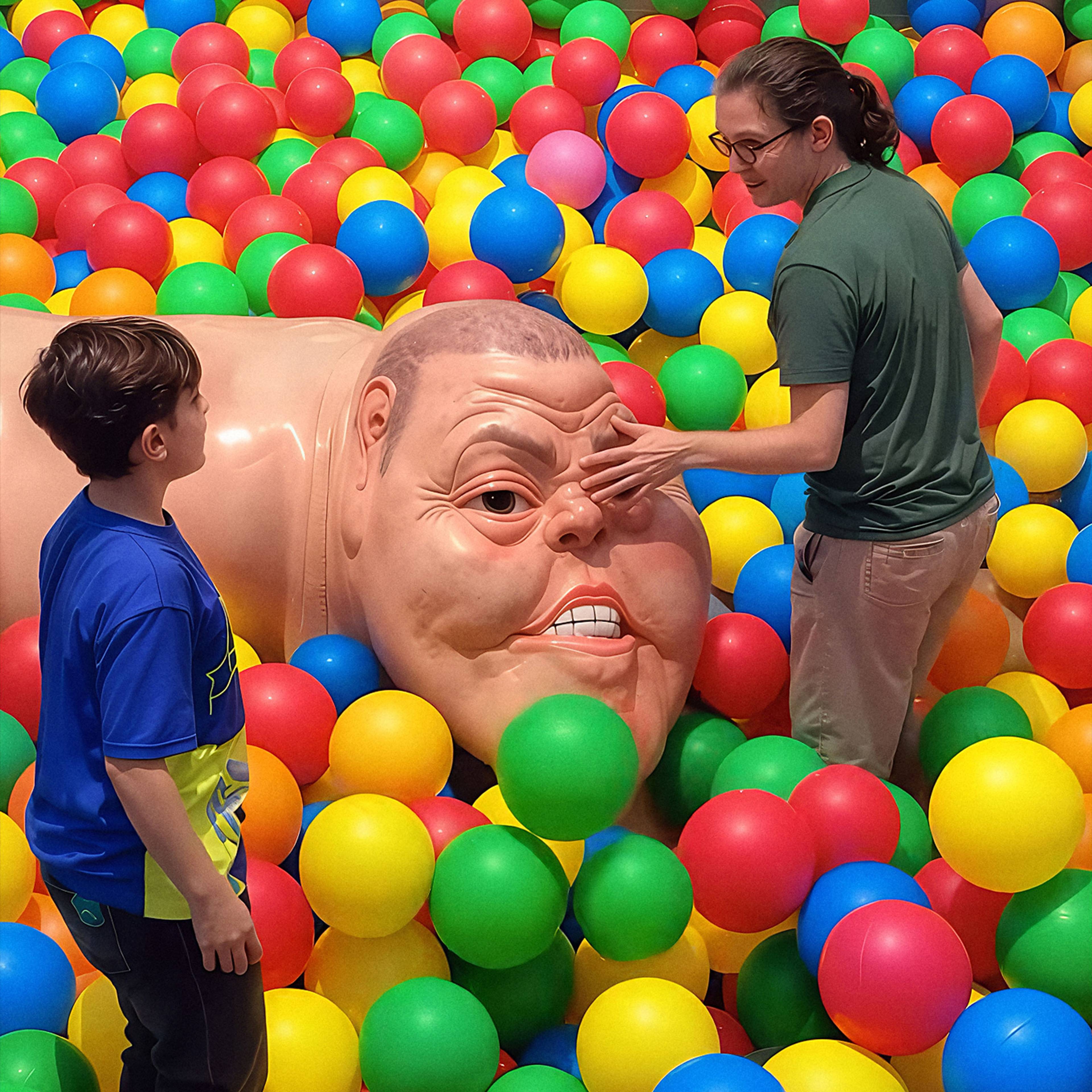 Still from Pig in the ball pit, 2025, Instagram Reel, 5 sec.