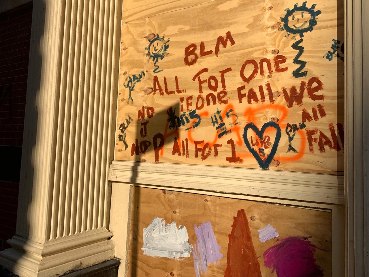 Street art, made during the BLM protests in the summer of 2020