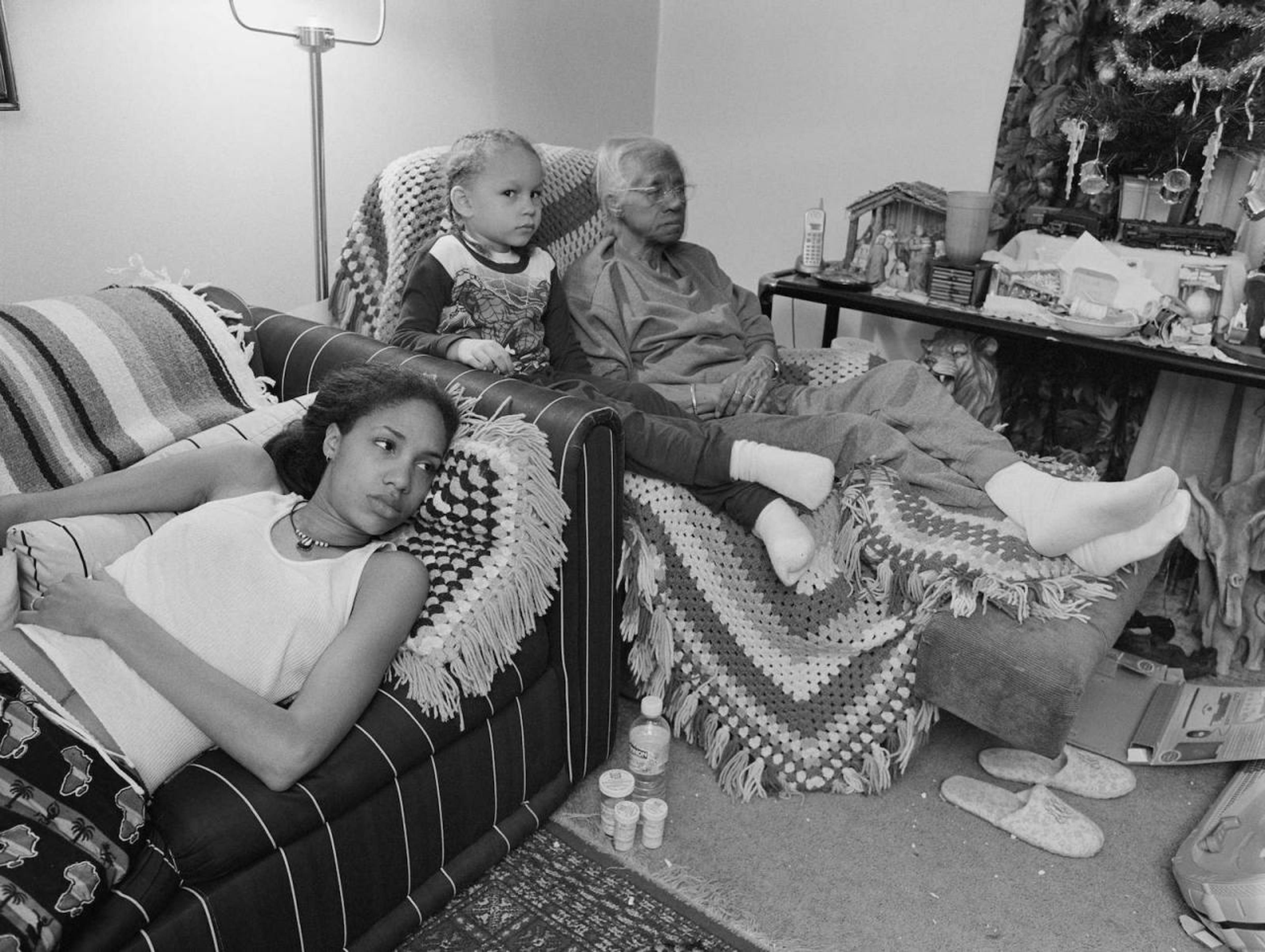 LaToya Ruby Frazier J.C. and Me Watching Soap Operas in her Living room (2007)