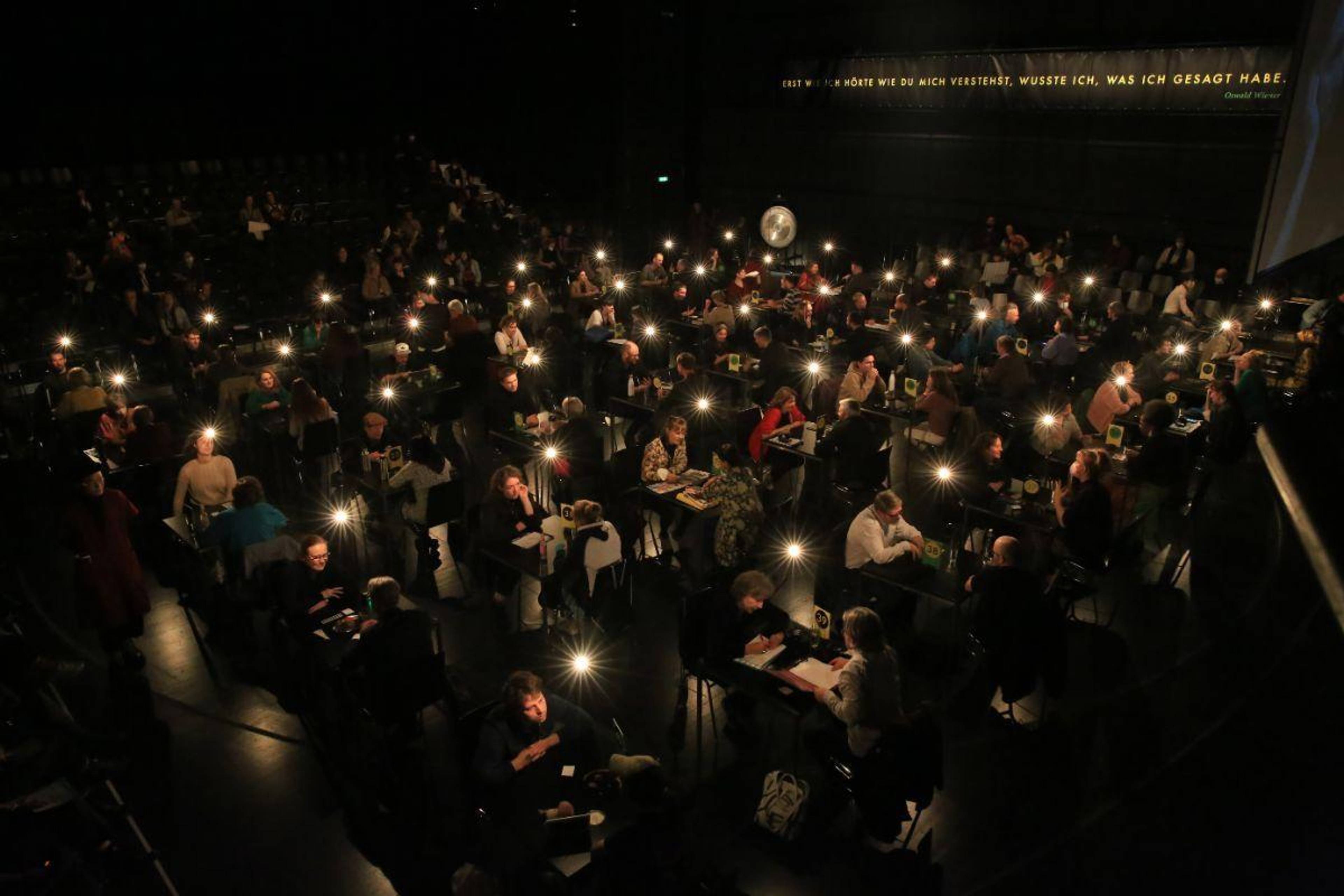 View of the market during consultations