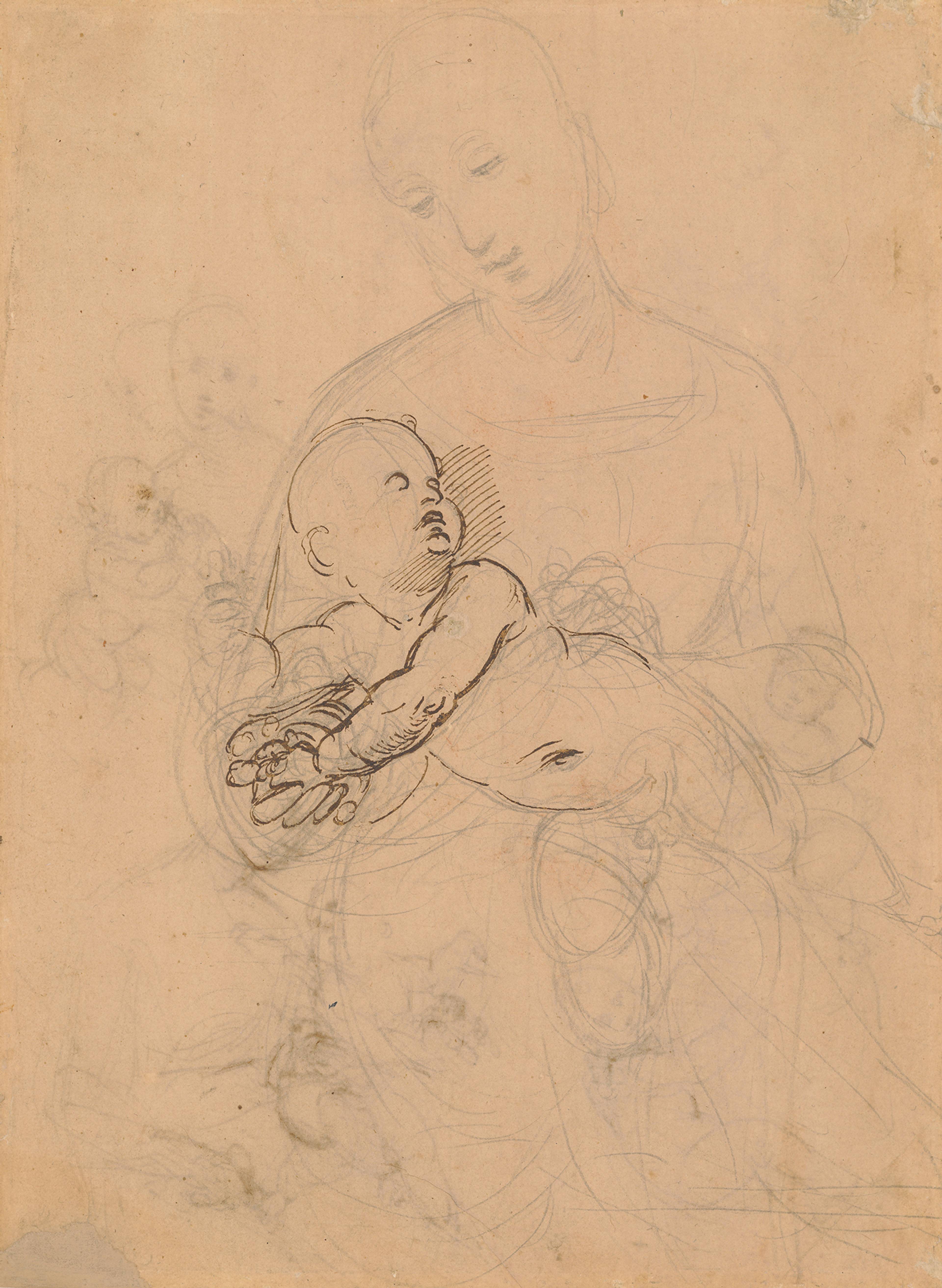 Raphael, Study for the Bridgewater Madonna (recto), c. 1506–07