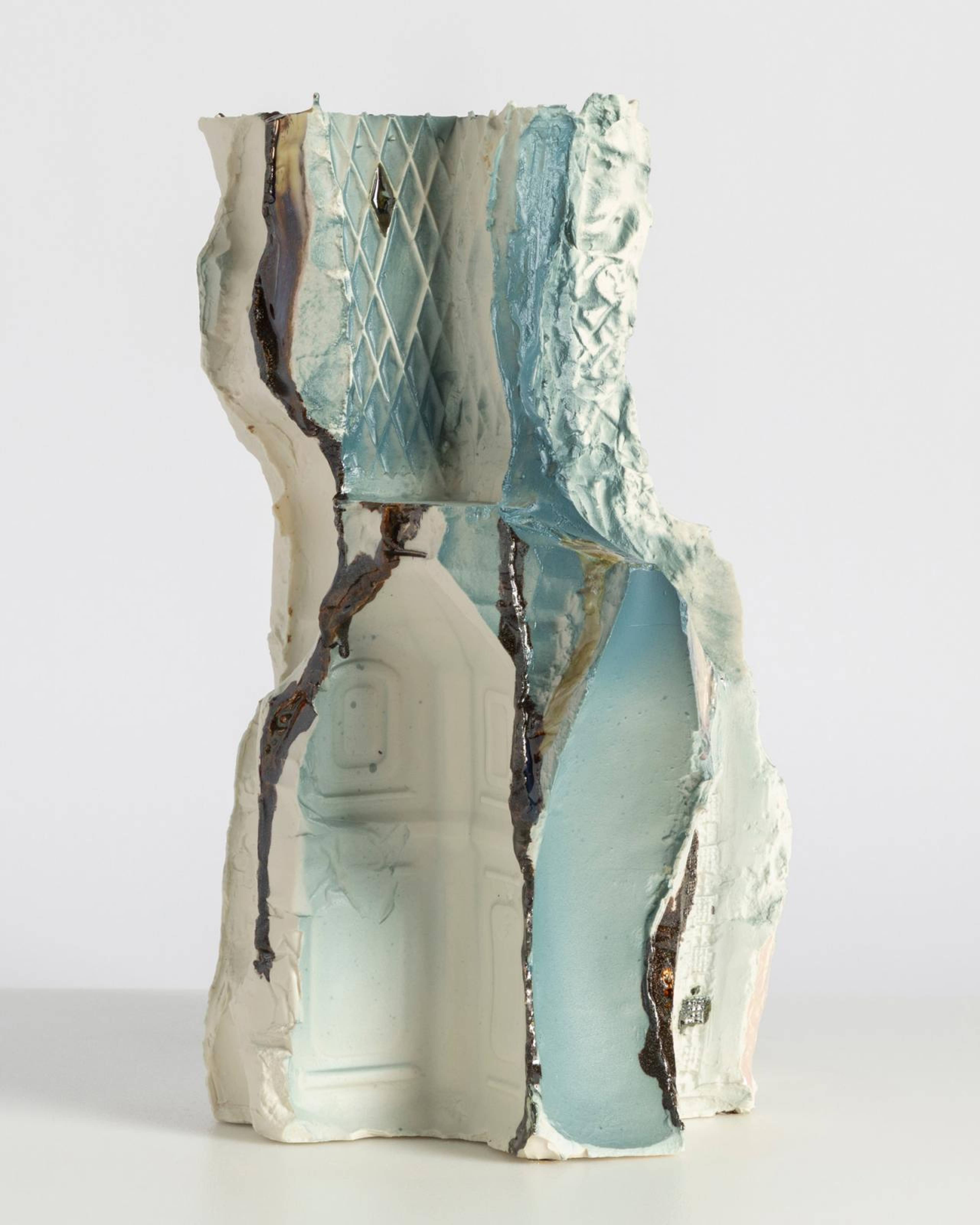 CFGNY, Consolidated in Relation, Slate (1 Jar, 1 Tank Top, 2 Bowls, 5 Vases), 2022, glazed porcelain, 53 x 28 x 25 cm