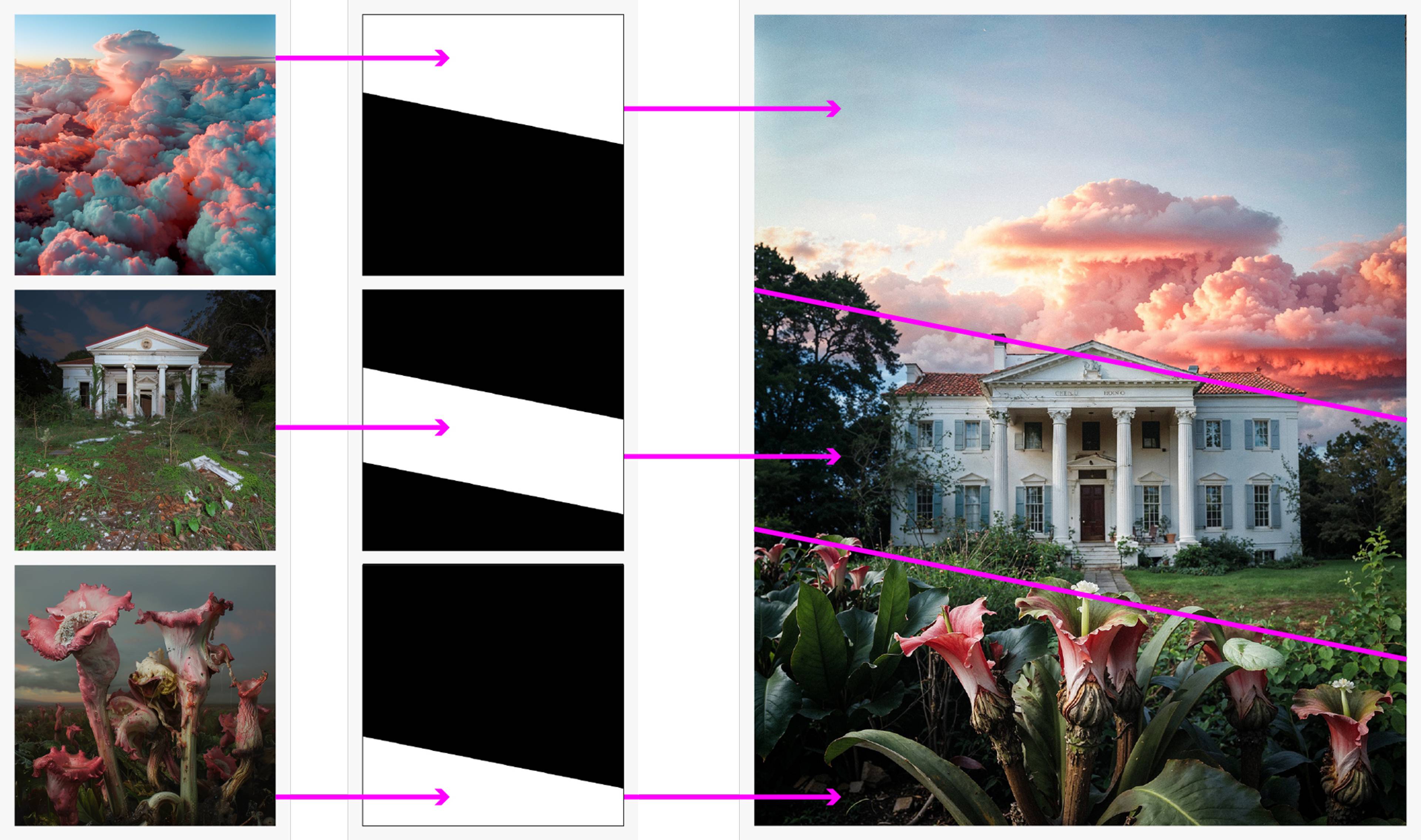 Source images are converted into attention masked ipAdapters in Daryl Anselmo’s white paper “Regions,” 2024