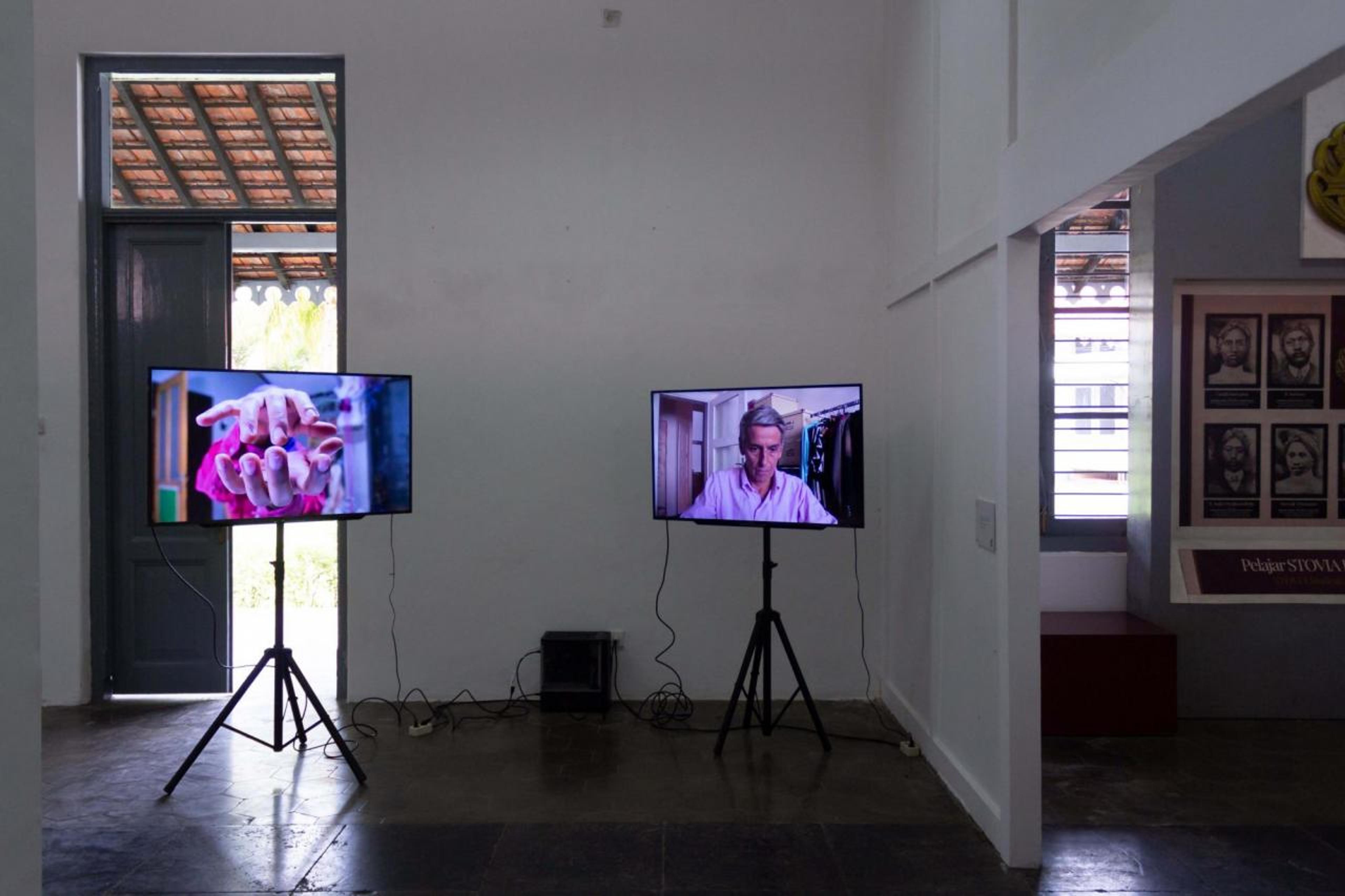 Anna Daučíková and Tamarra, Talking to You (Online Performance)  (2021). Installation view from the 2021 Jakarta Biennale. Courtesy: Jakarta Biennale