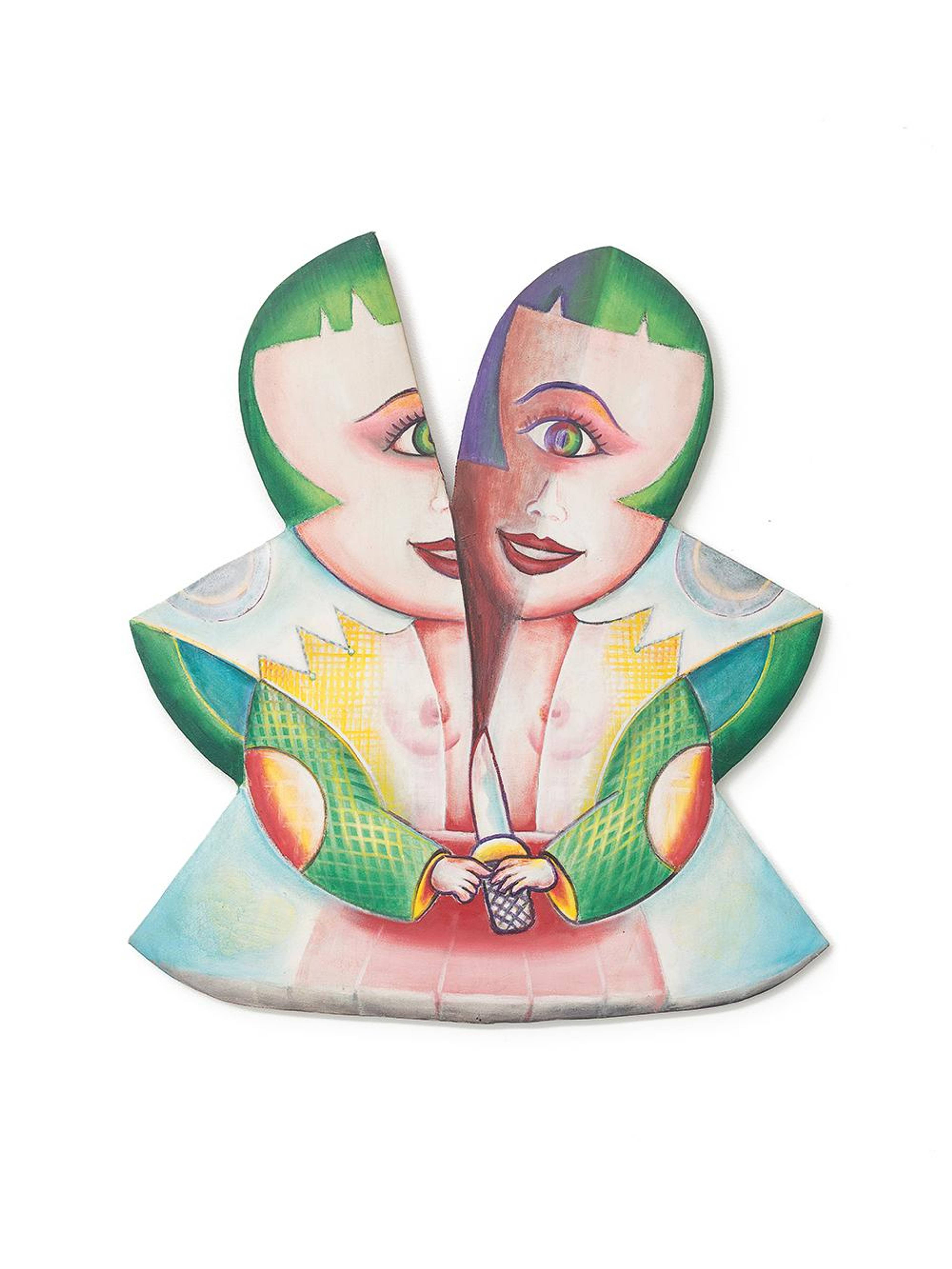 Libidoll No. 1 , 1985 Oil on shaped canvas, 122 x 107 x 6.5 cm