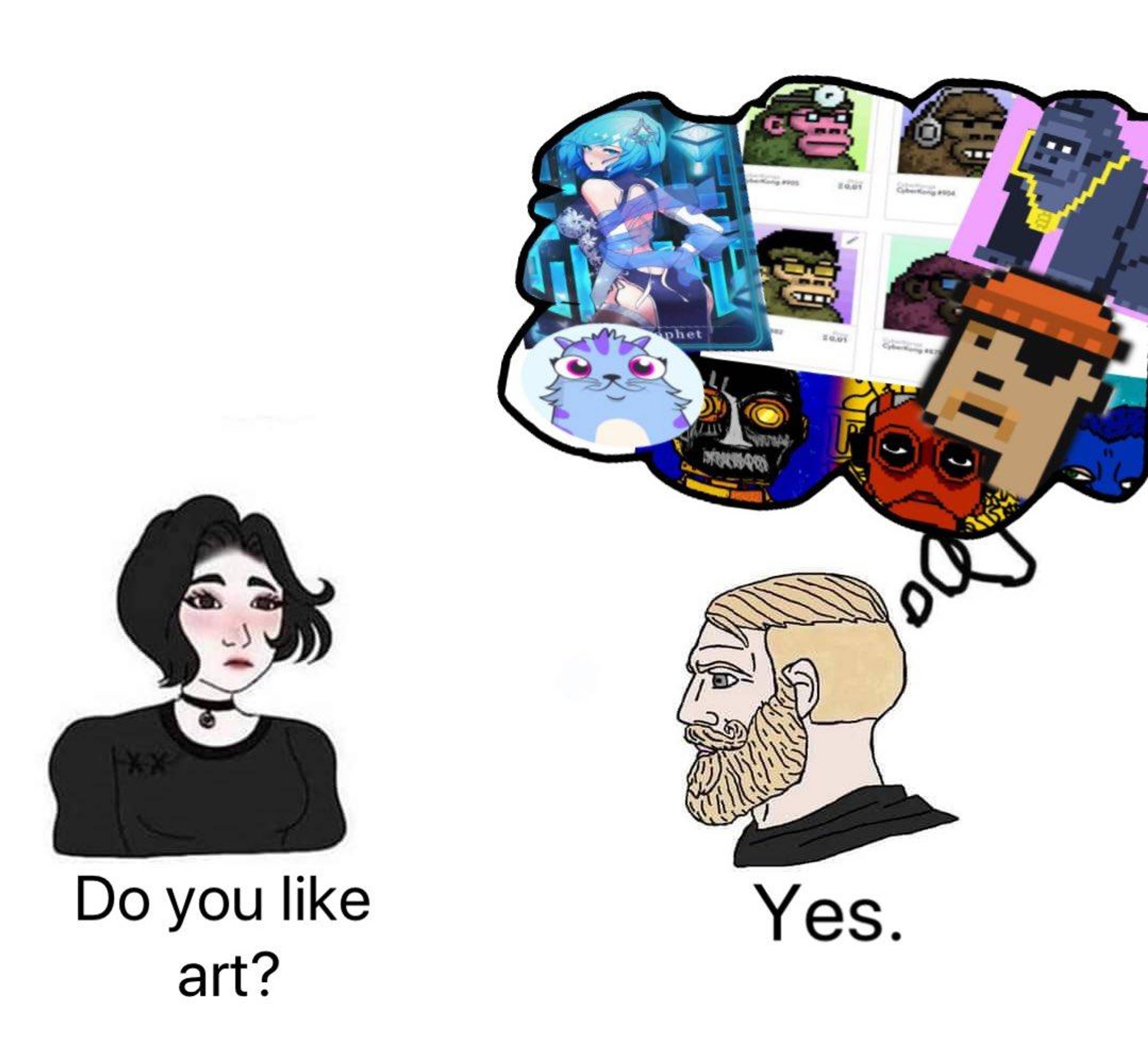 Chad NFT art enjoyer