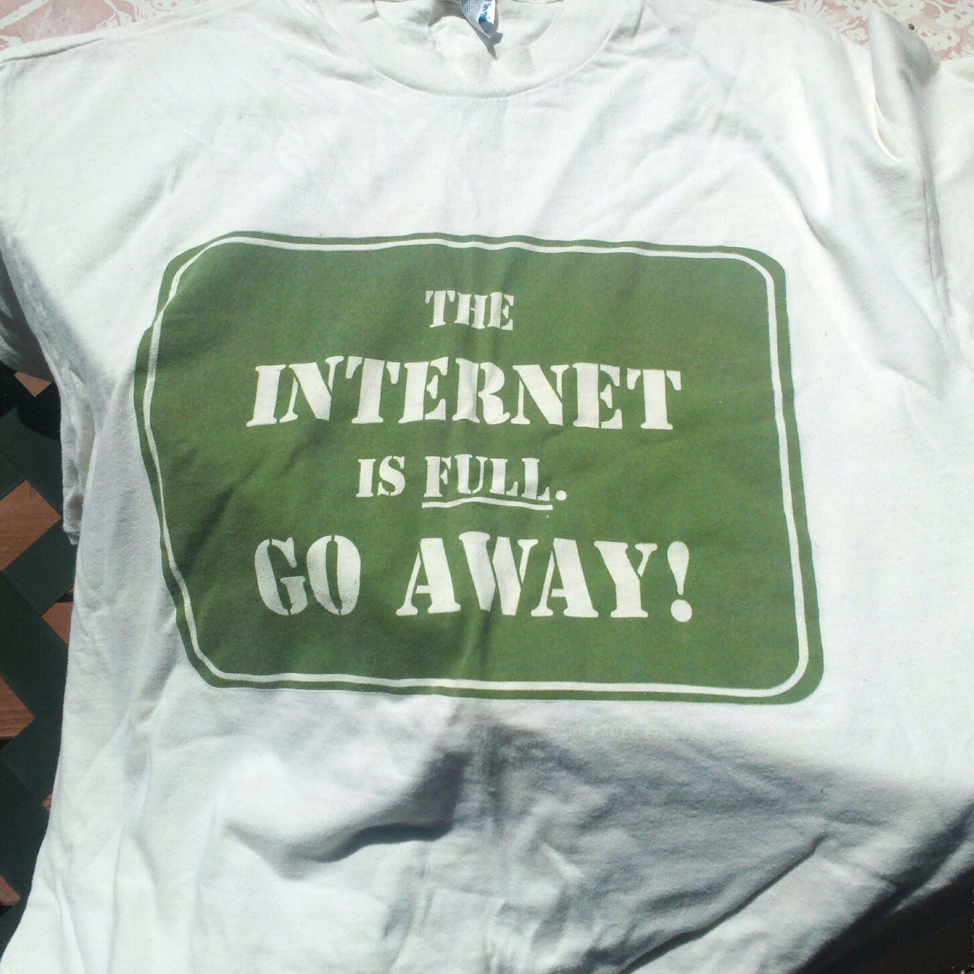 The internet is full go. Go away!, 1994, designed by Jay Furr