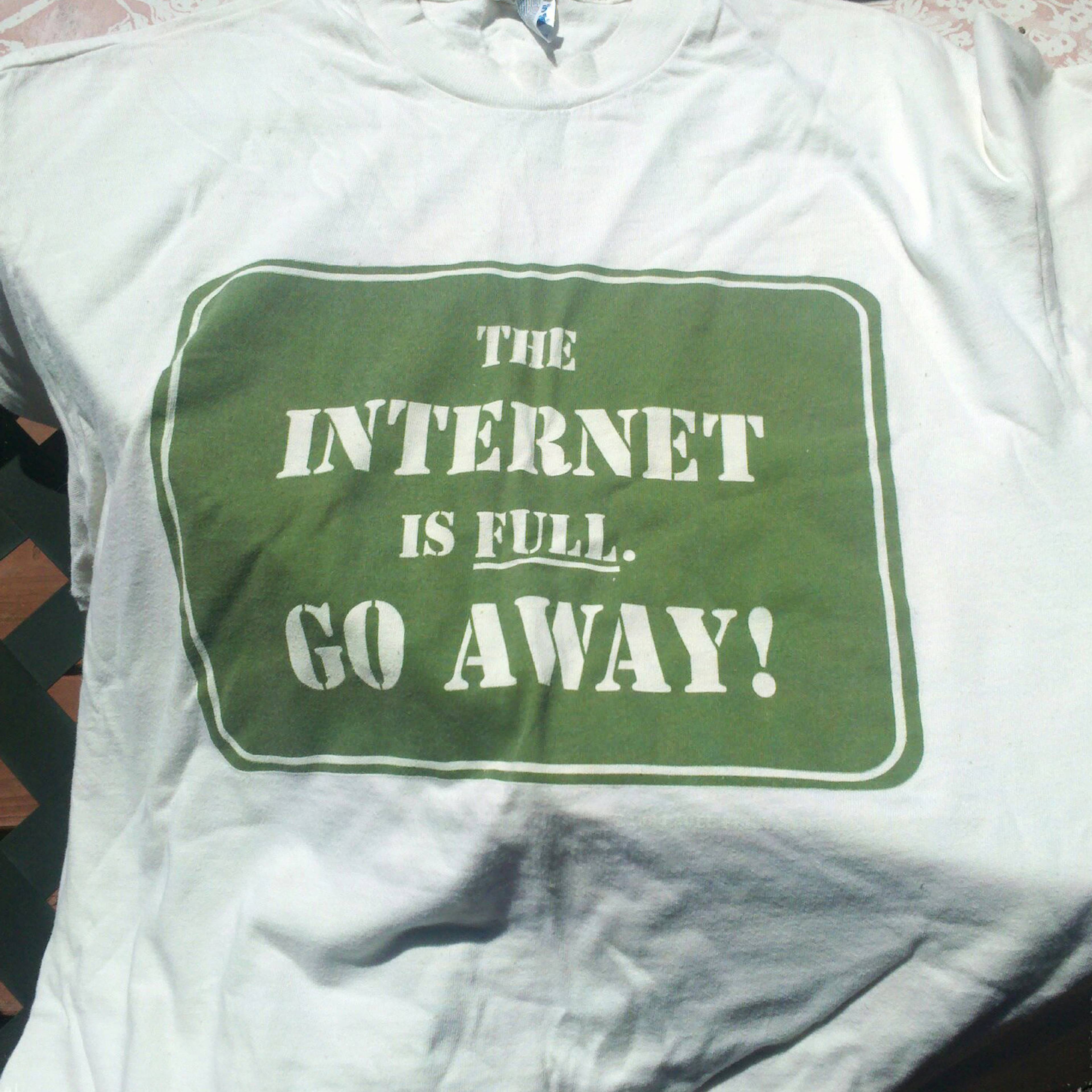 The internet is full go. Go away!, 1994, designed by Jay Furr