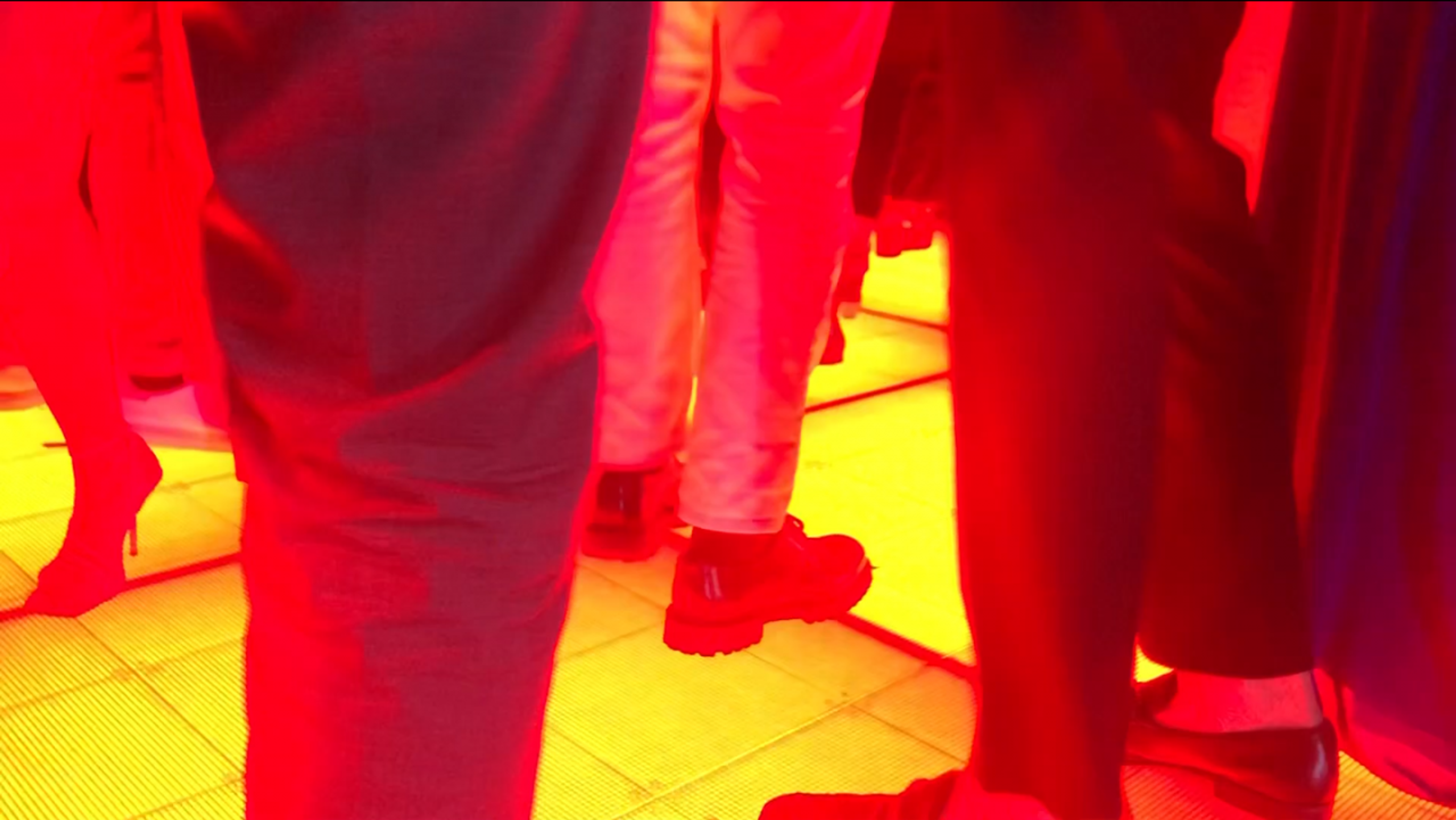 The glowing dancefloor of the Campari Plage.