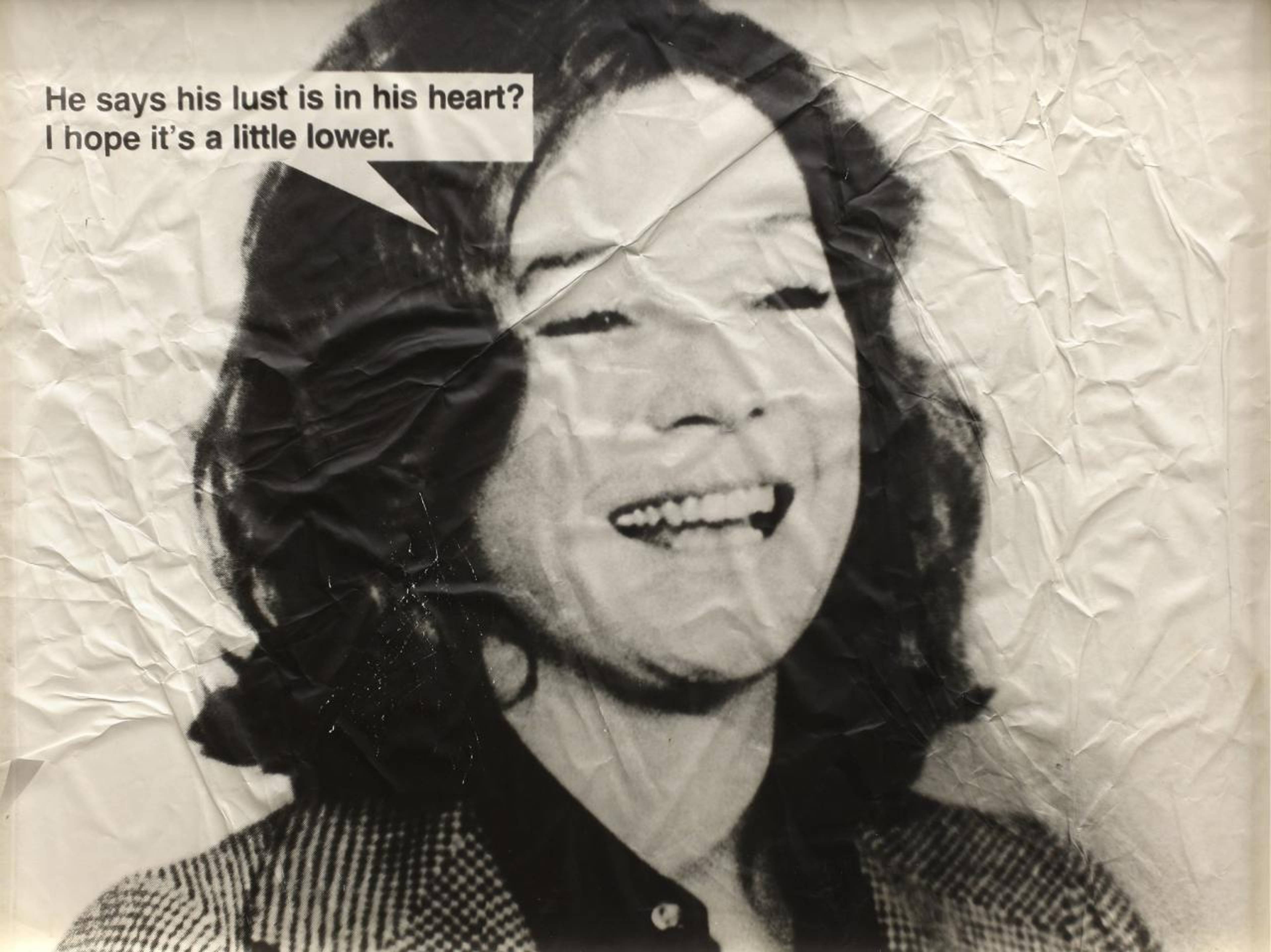 Jokes (Shirley MacLaine) , 1988 Distressed photograph on aluminum  76 x 99 cm Courtesy of Ratio 3, San Francisco