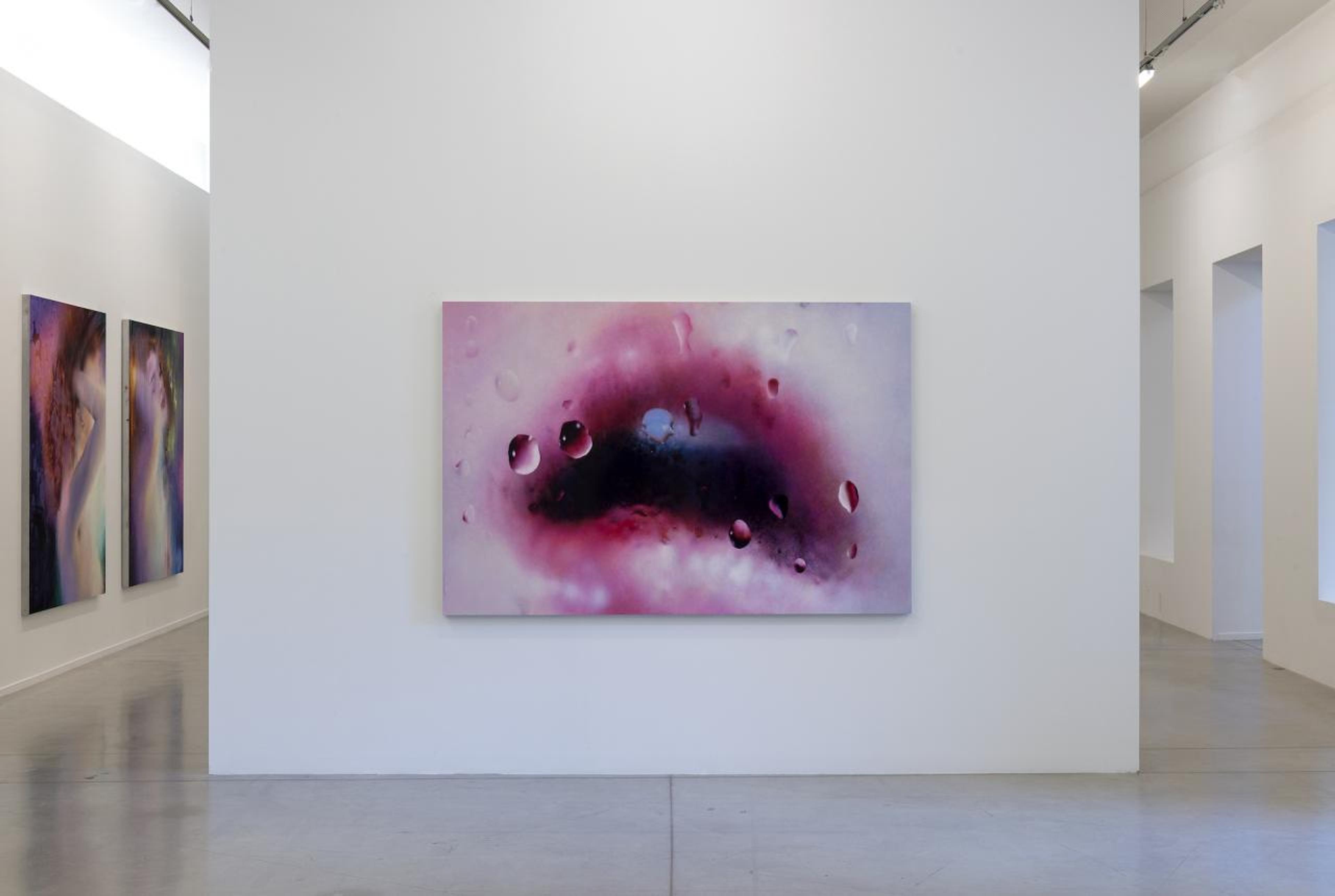 Marilyn Minter, Red Flare , 2018-2019,  Lilith , 2018-2021,  Nebulous , 2018. Courtesy of the artist, Salon 94, New York and Regen Projects, Los Angeles. &copy; Marilyn Minter