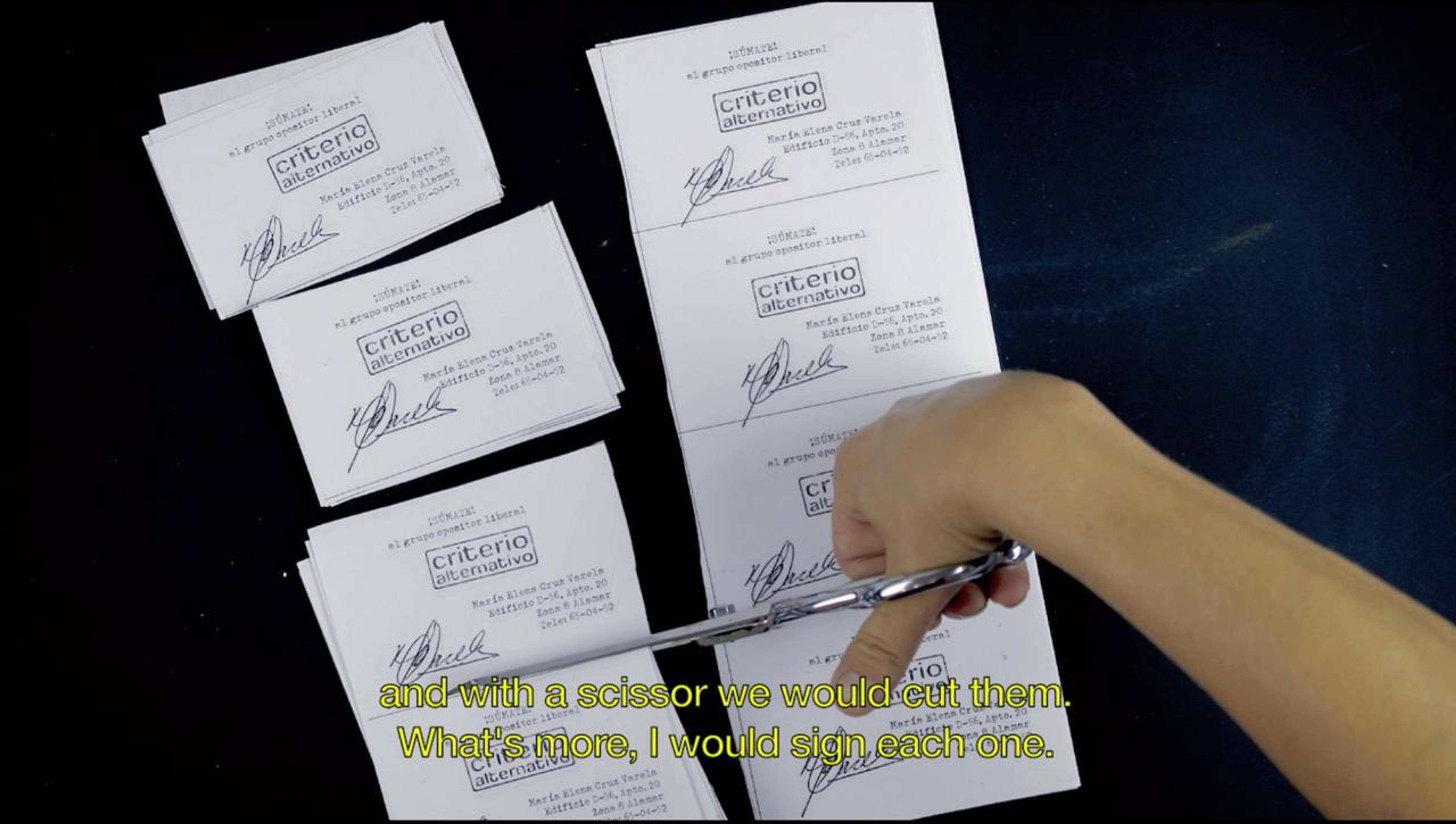 Coco Fusco, Message in a Bottle from María Elena, 2015