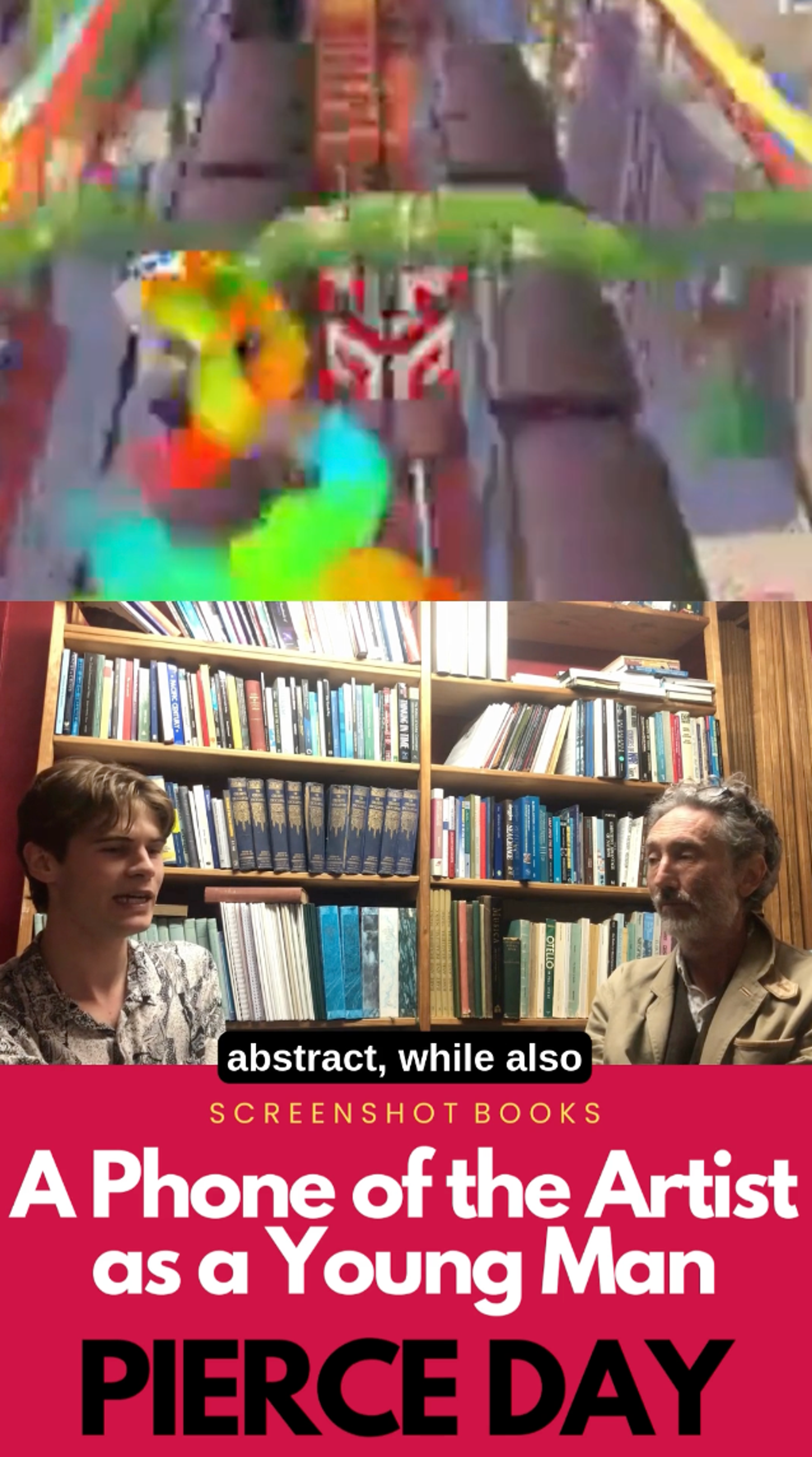 Instagram book presentation of Pierce Day’s A Phone of the Artist as a Young Man, 2024