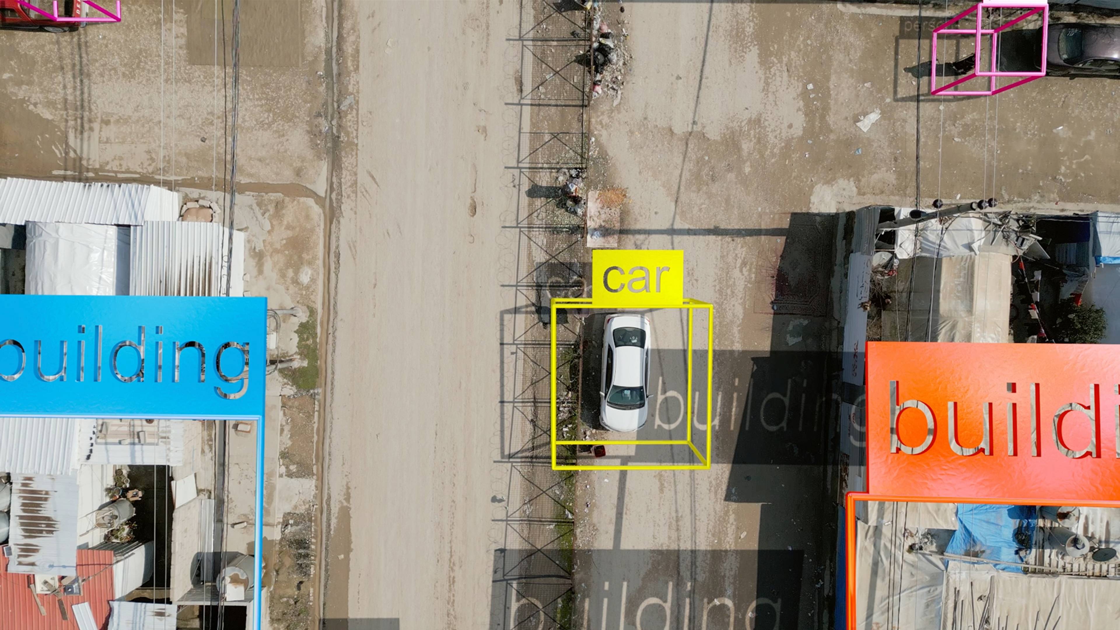 Still from Hito Steyerl, Mechanical Kurds, 2025, 13 min