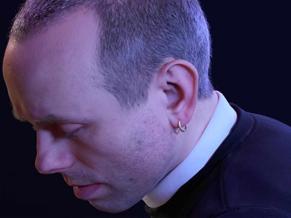 Still from Ed Atkins, Piano work 2, 2023