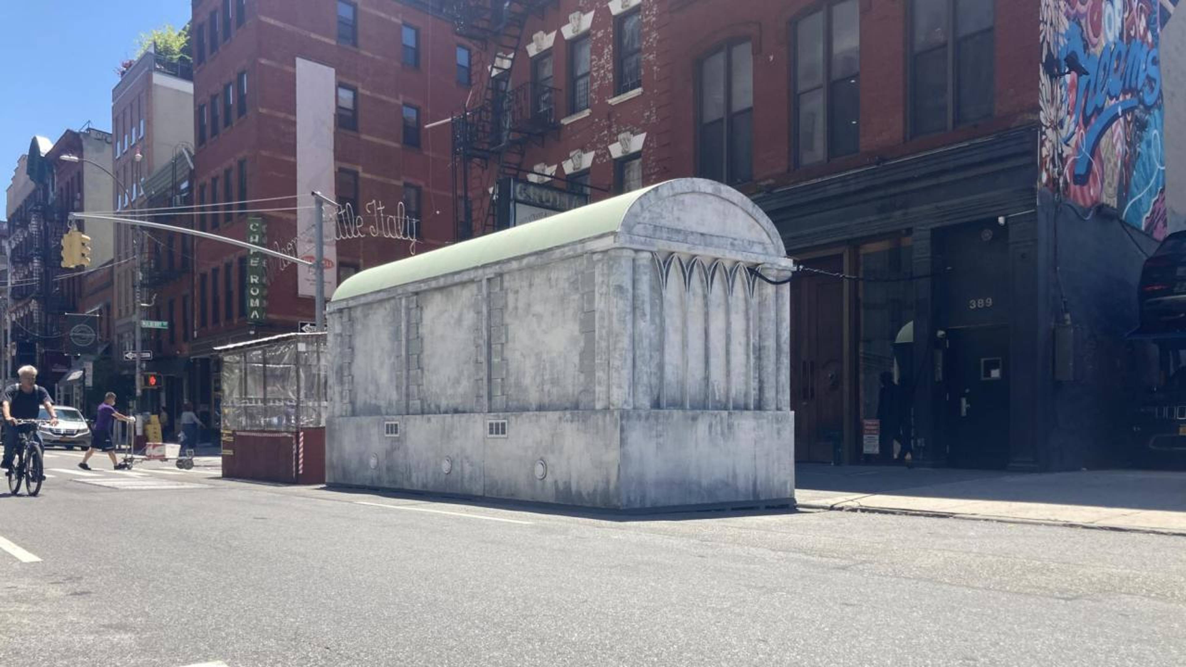 Bar terrace on Broome Street, June 2021