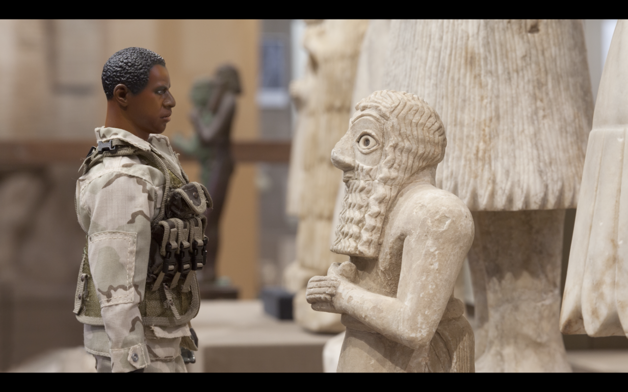 Still from Michael Rakowitz, The Ballad of Special Ops Cody, 2017, stop-motion, video, sound, 14:42 