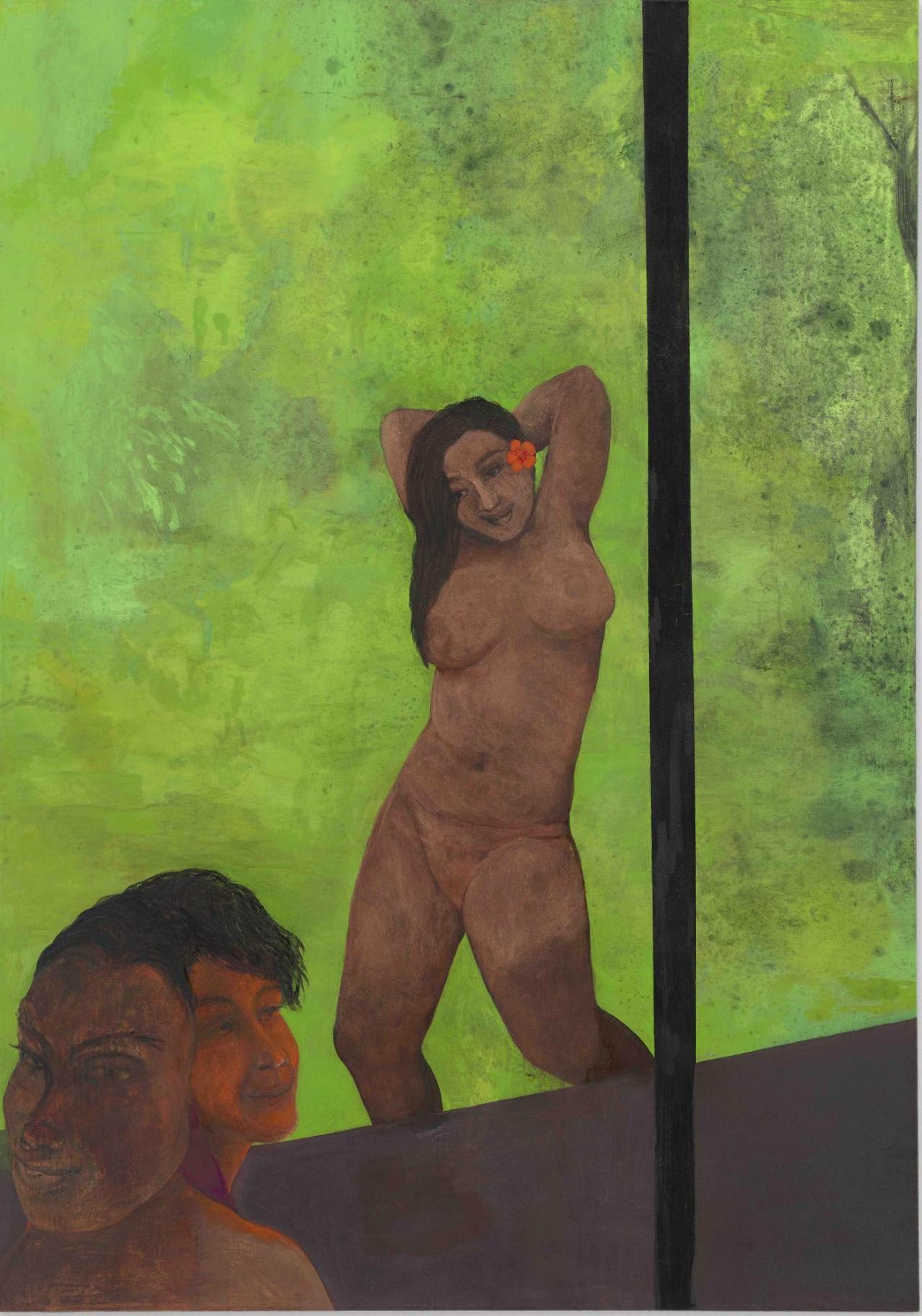 Stanislava Kovalcikova,  Weight of Light , 2020, Oil and ink on canvas, 175 x 120 cm