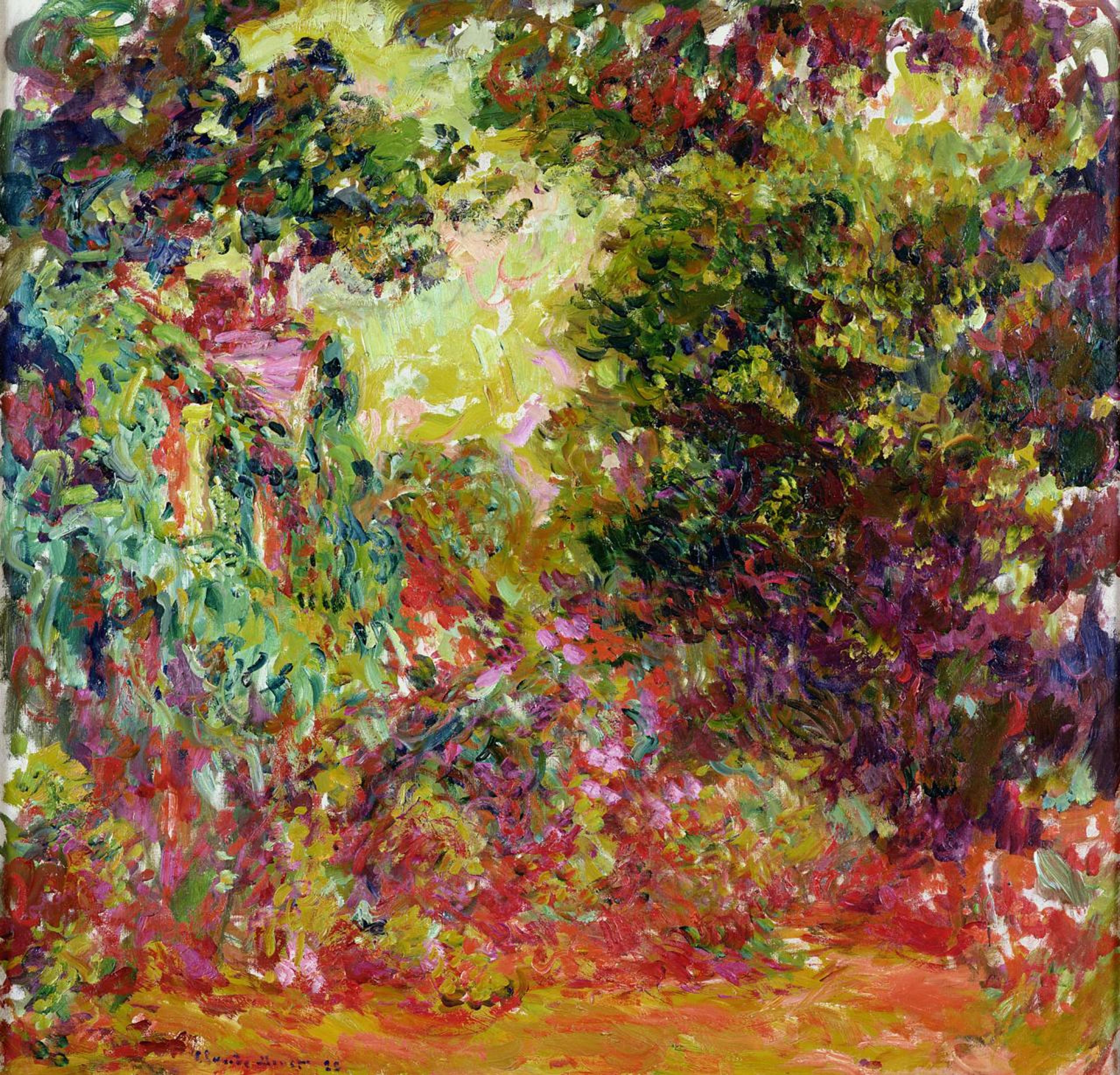Claude Monet, The Artist’s House Seen from the Rose Garden, 1922–24