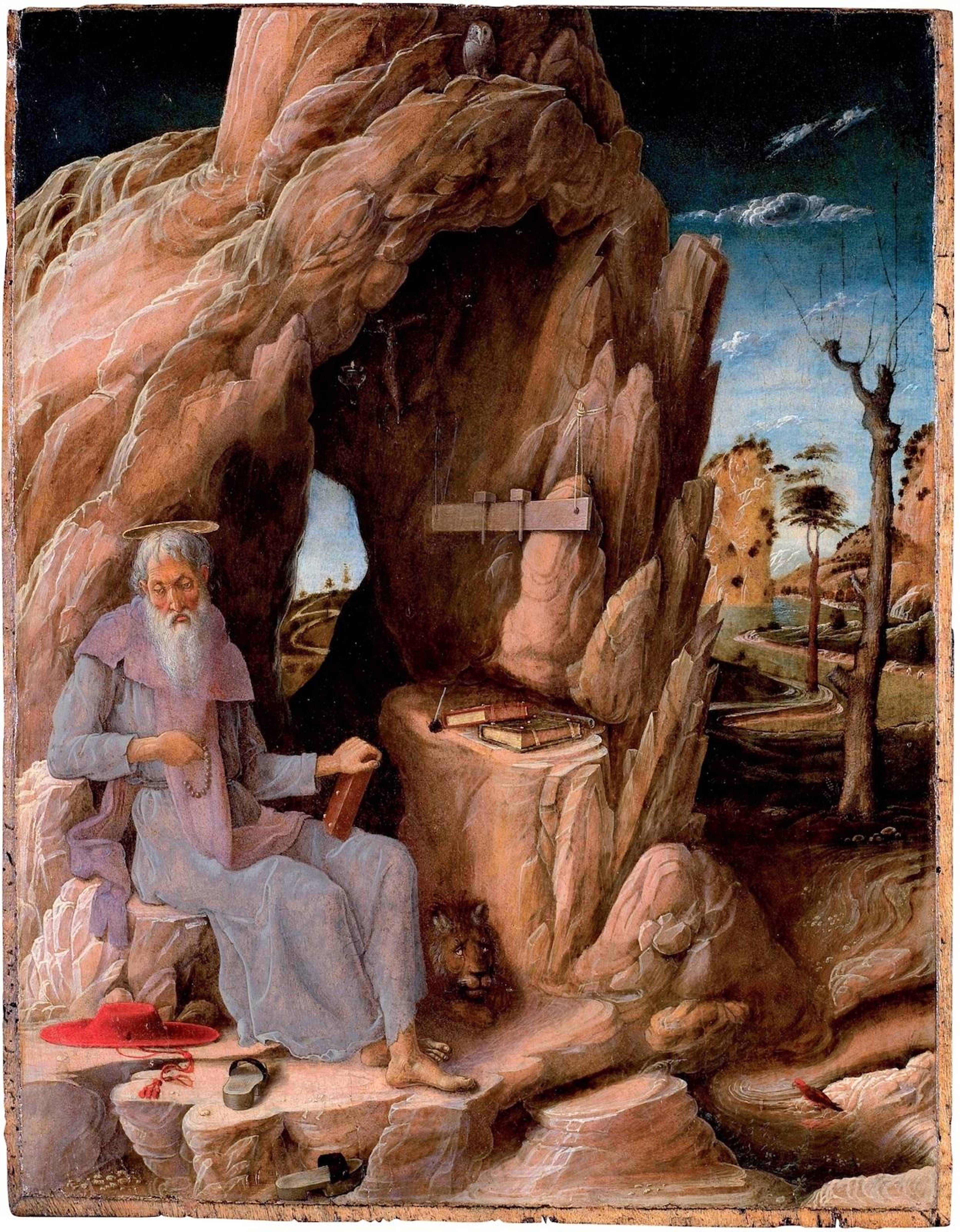 Andrea Mantegna St. Hieronymus in der Wüste  (1431)