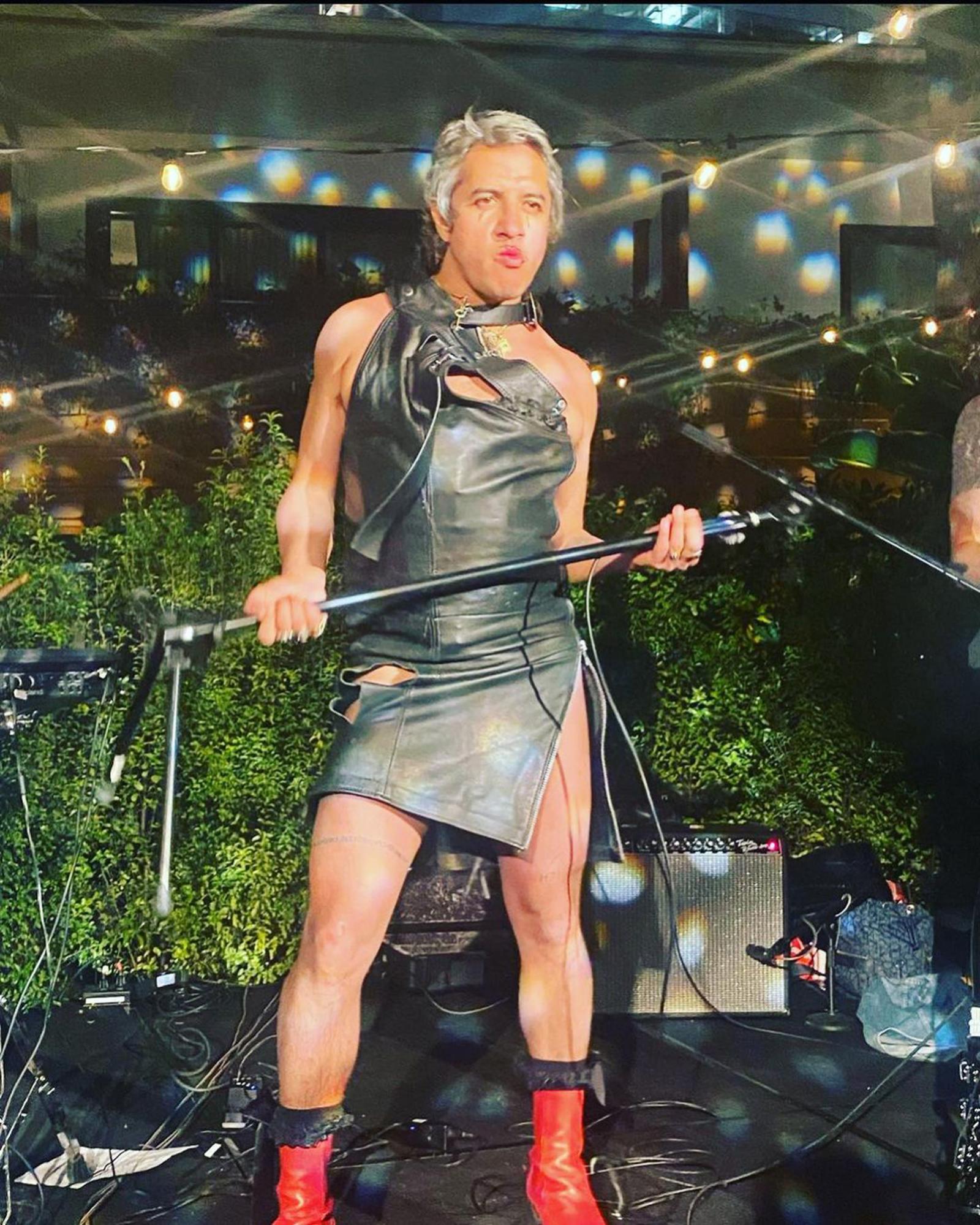 Raúl de Nieves performs with Hairbone at the Felix VIP opening party