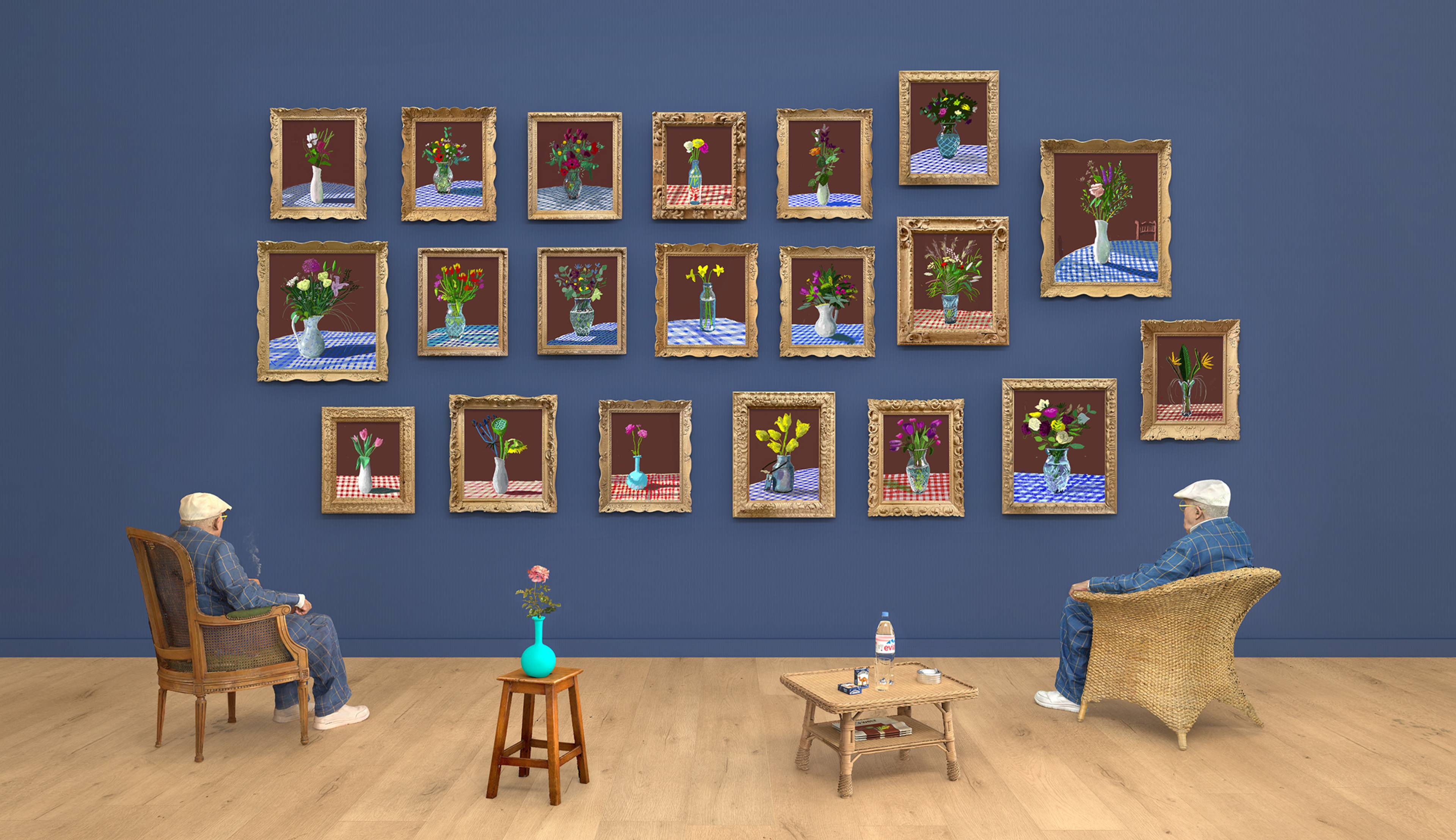 25th June 2022, Looking at the Flowers (Framed), 2022