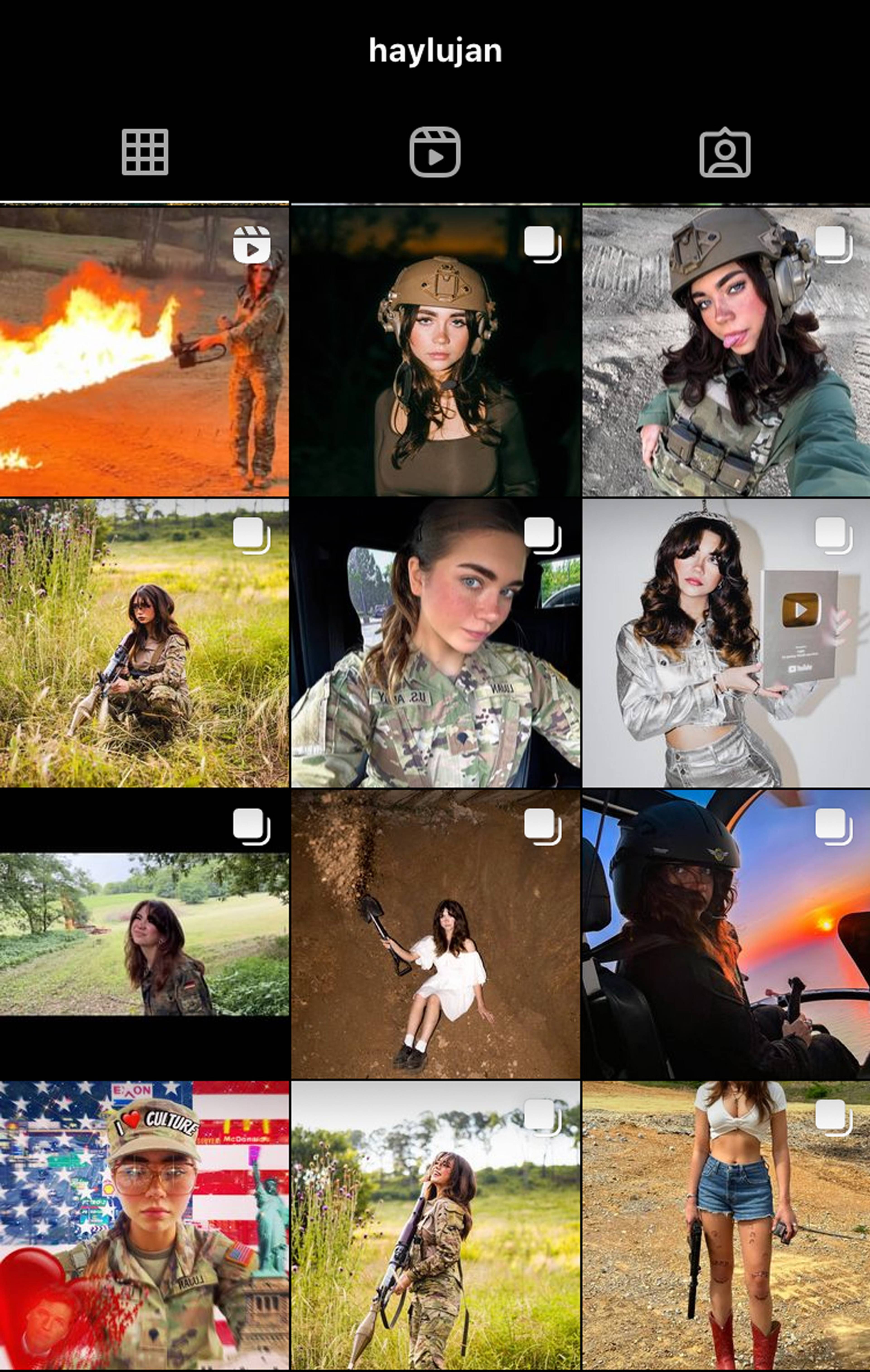 @haylujan’s Instagram grid