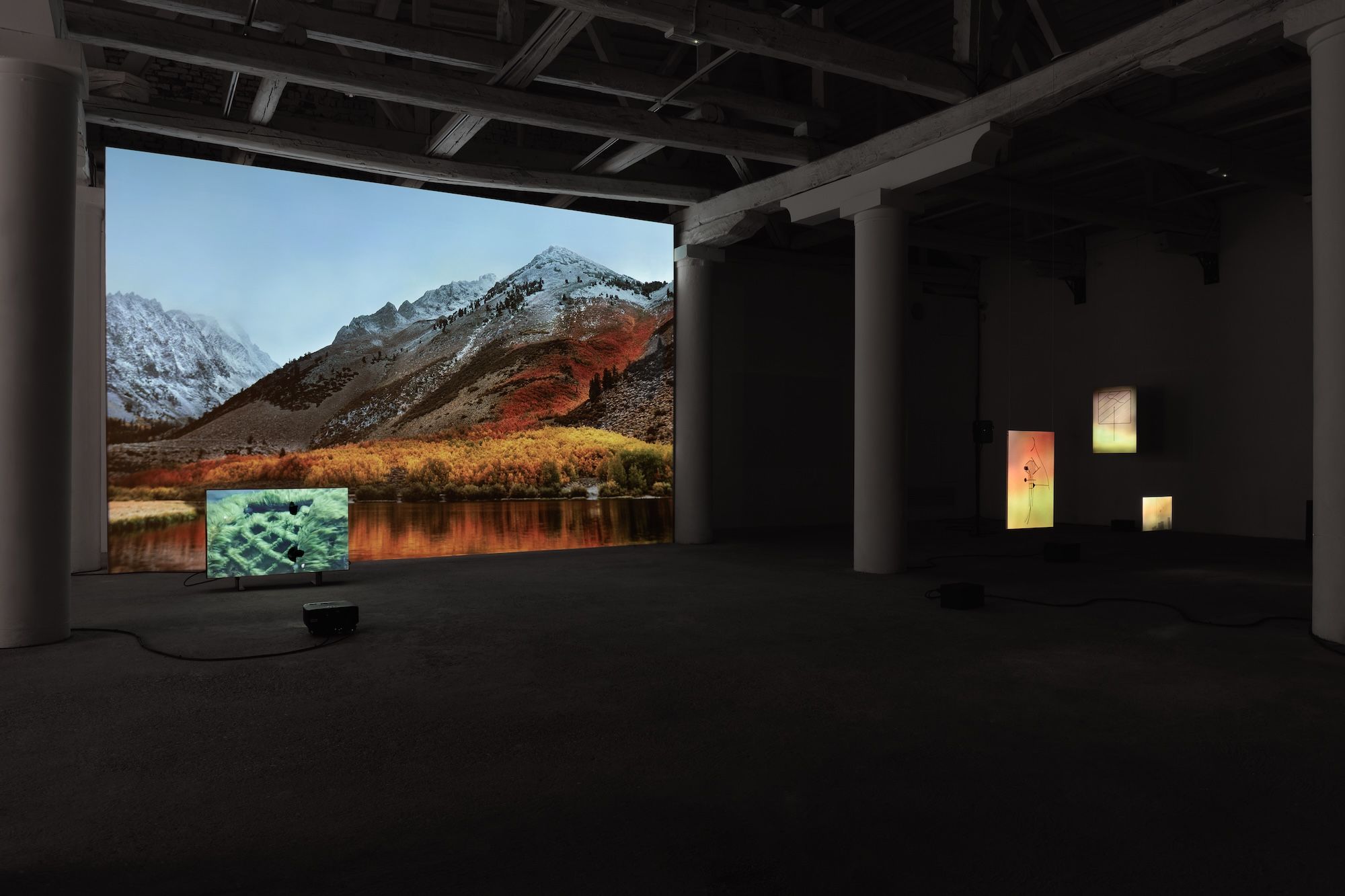 View of Alexandre Estrela, “RedSkyFalls,” Portuguese Pavilion, 61st Venice Biennale, Venice, 2026