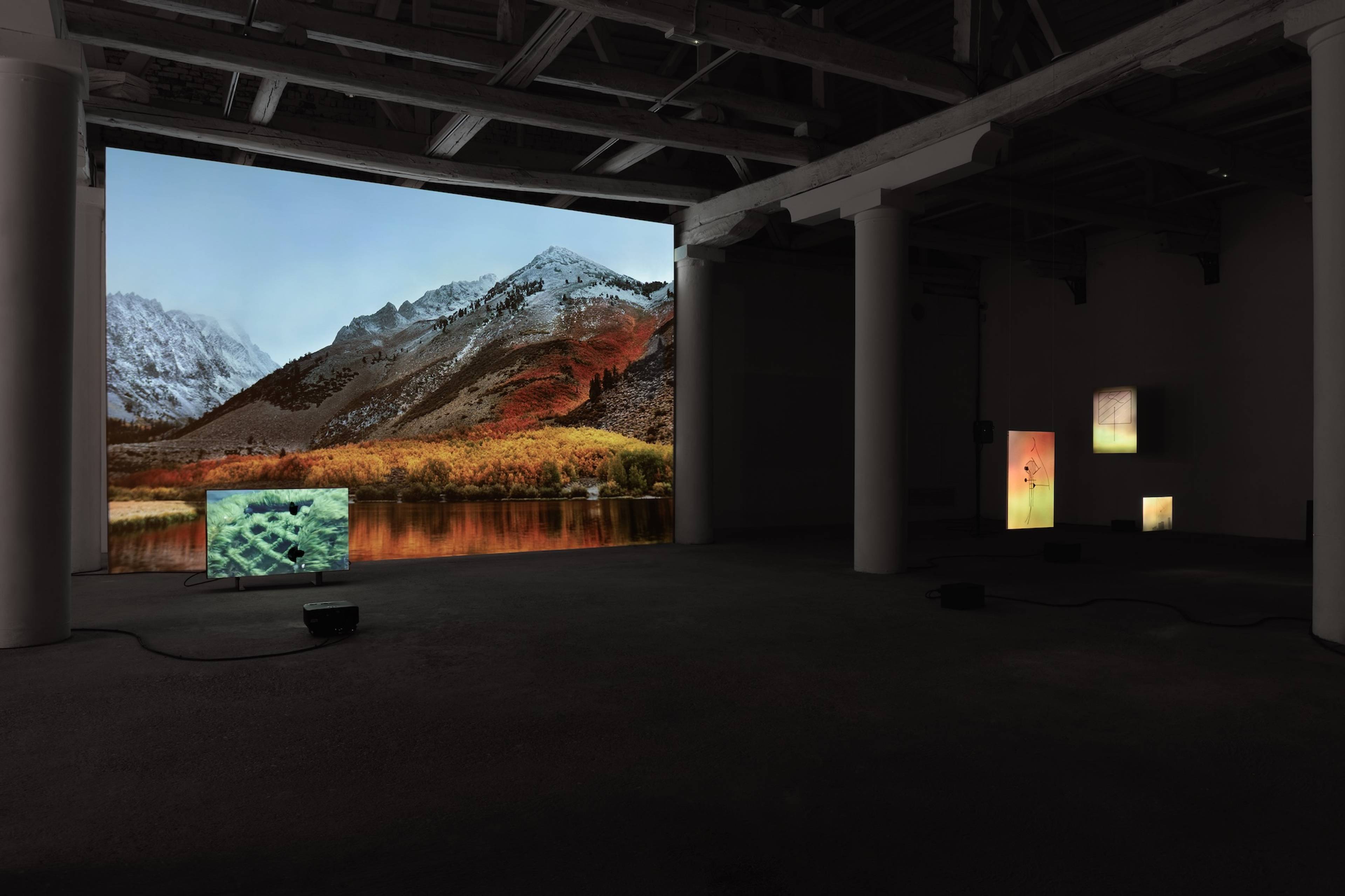 View of Alexandre Estrela, “RedSkyFalls,” Portuguese Pavilion, 61st Venice Biennale, Venice, 2026