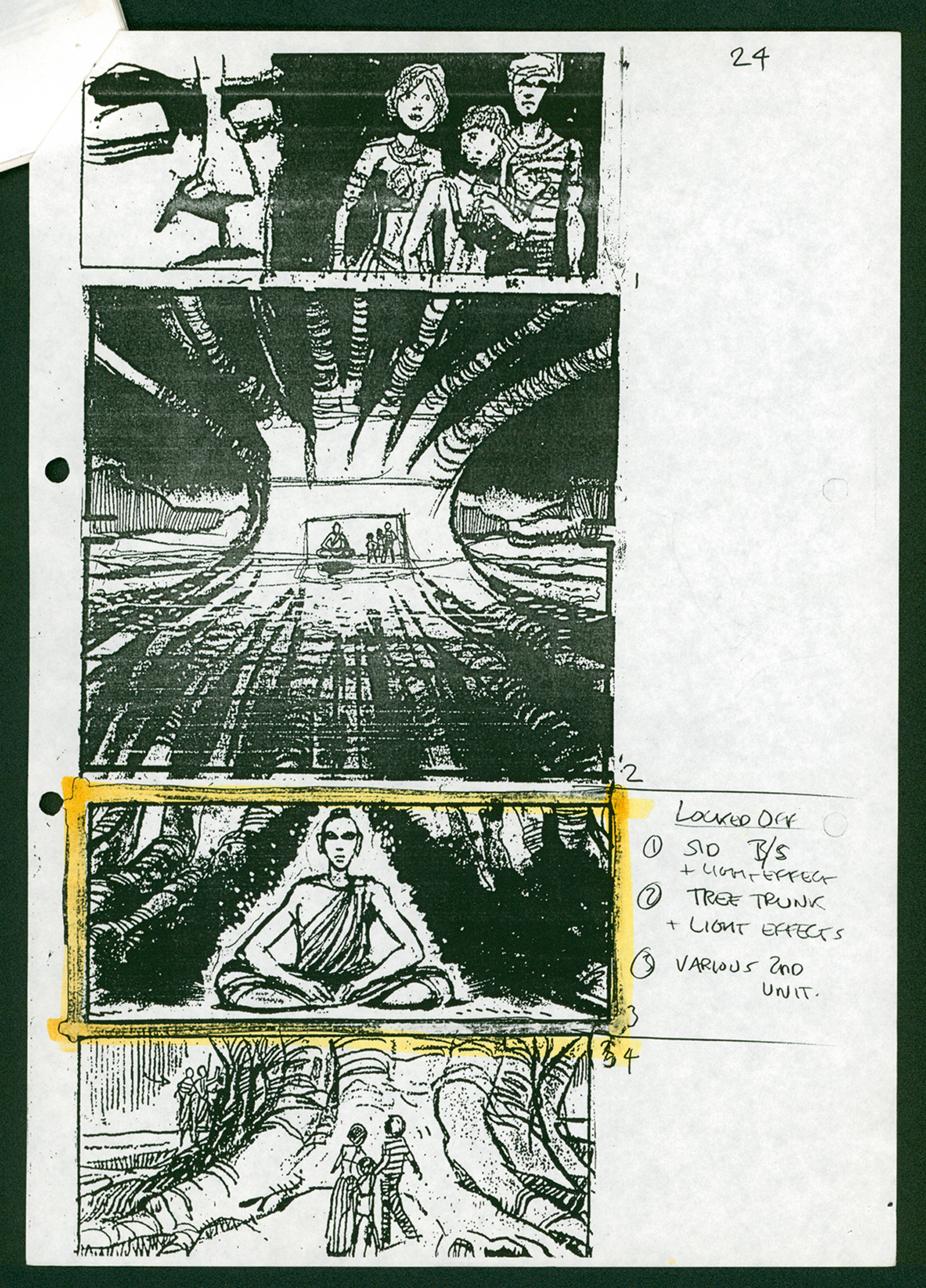 Storyboard “Little Buddha,“ directed by Bernando Bertolucci, 1992