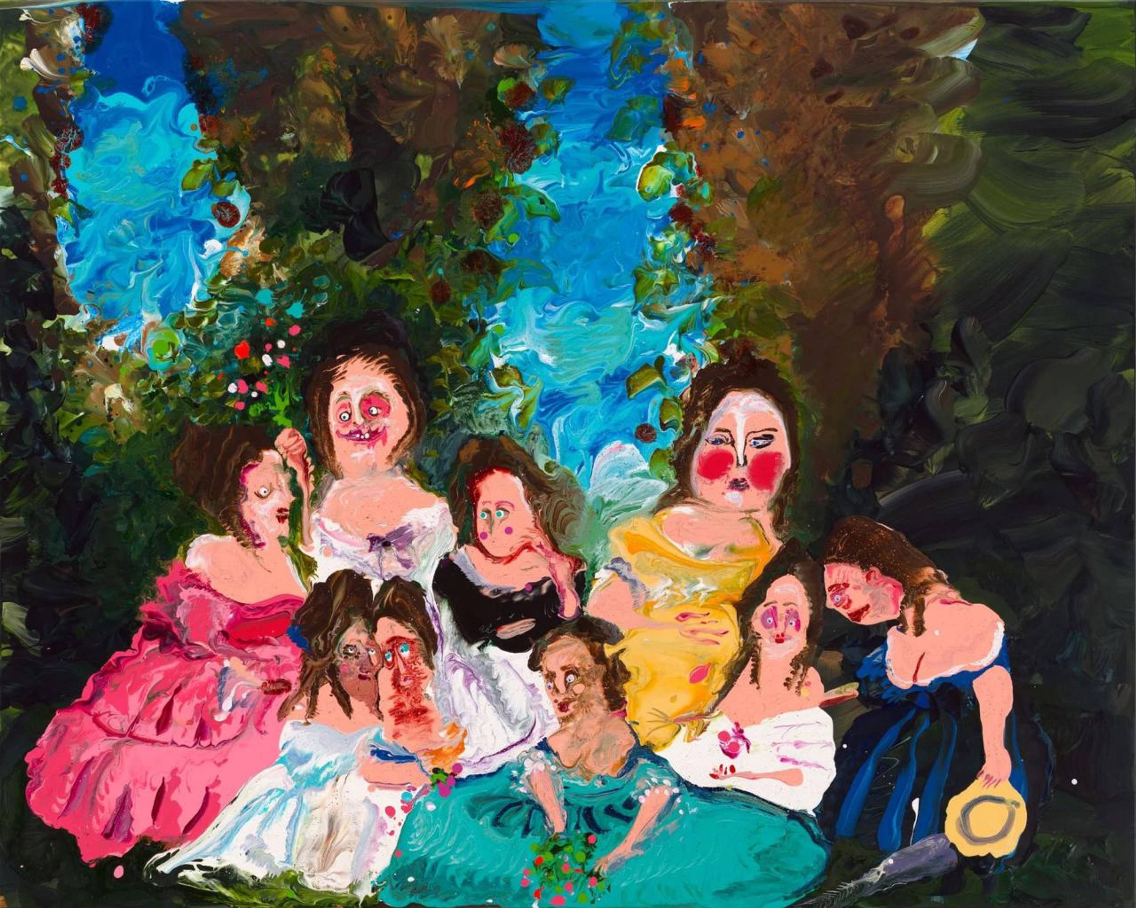 Genieve Figgis, Ladies in the forest (after Franz-Xavier Winterhalter), 2021