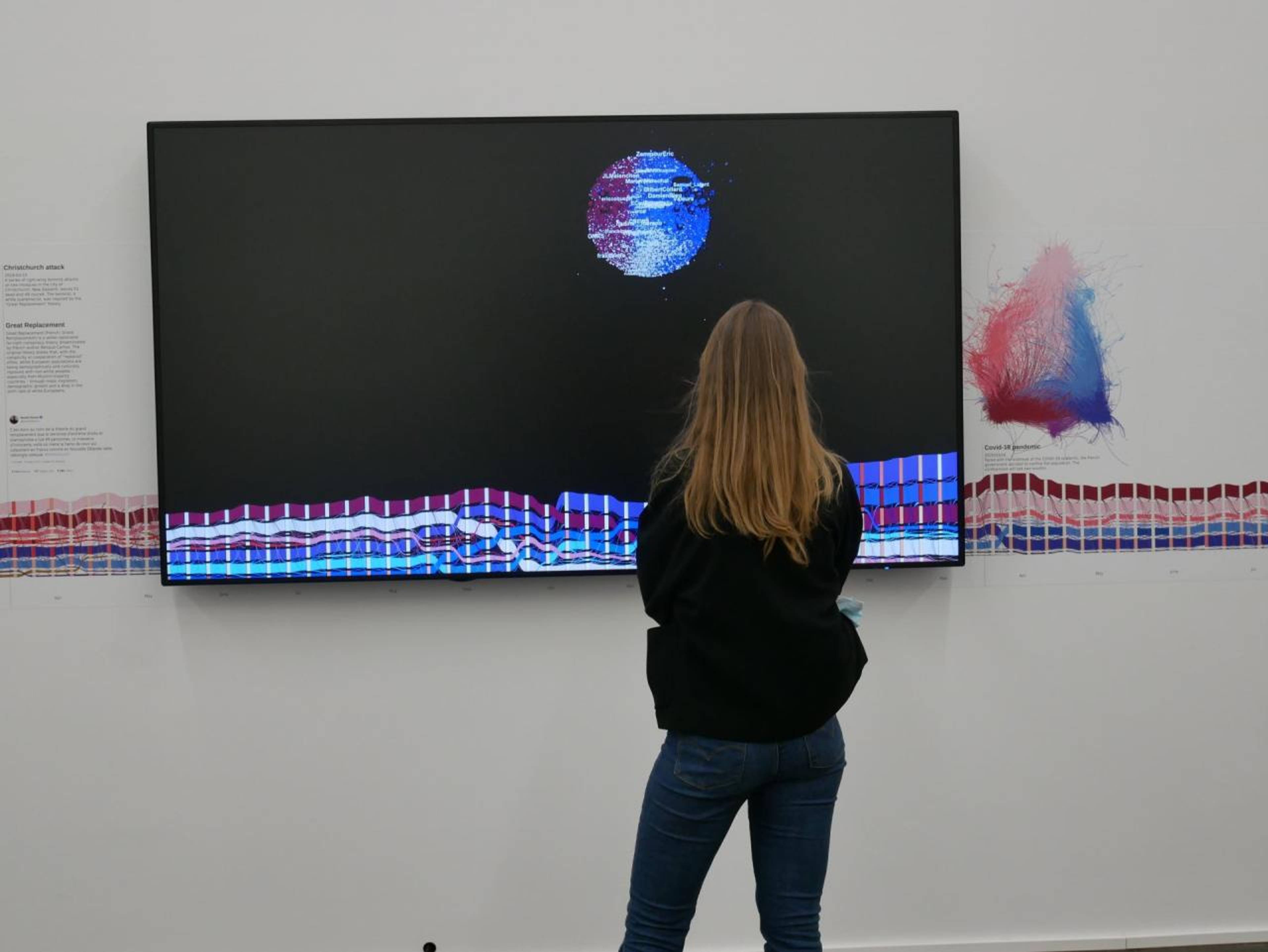 David Chavalarias, Shifting Collectives , 2022. Installation view, 12th Berlin Biennale, Hamburger Bahnhof, 2022, Berlin © David Chavalarias