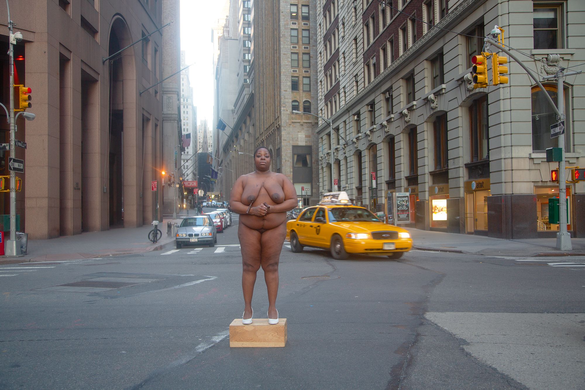 Nona Faustine, From Her Body Sprang Their Greatest Wealth, Wall St., NYC, 2013